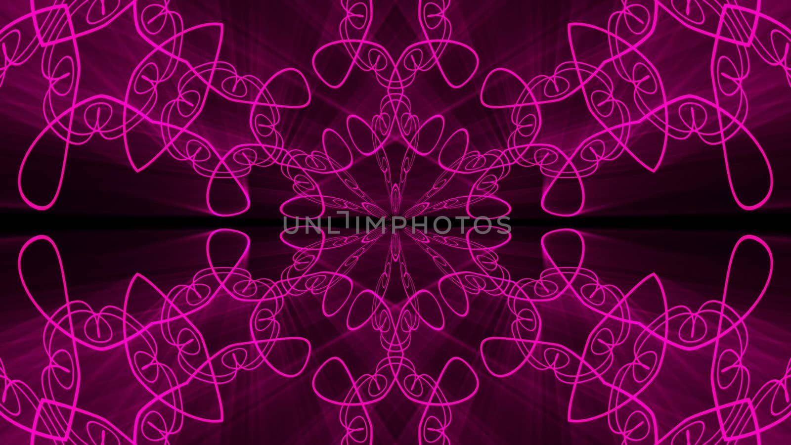 Purple abstract background. Kaleidoscope backdrop. 3d rendering