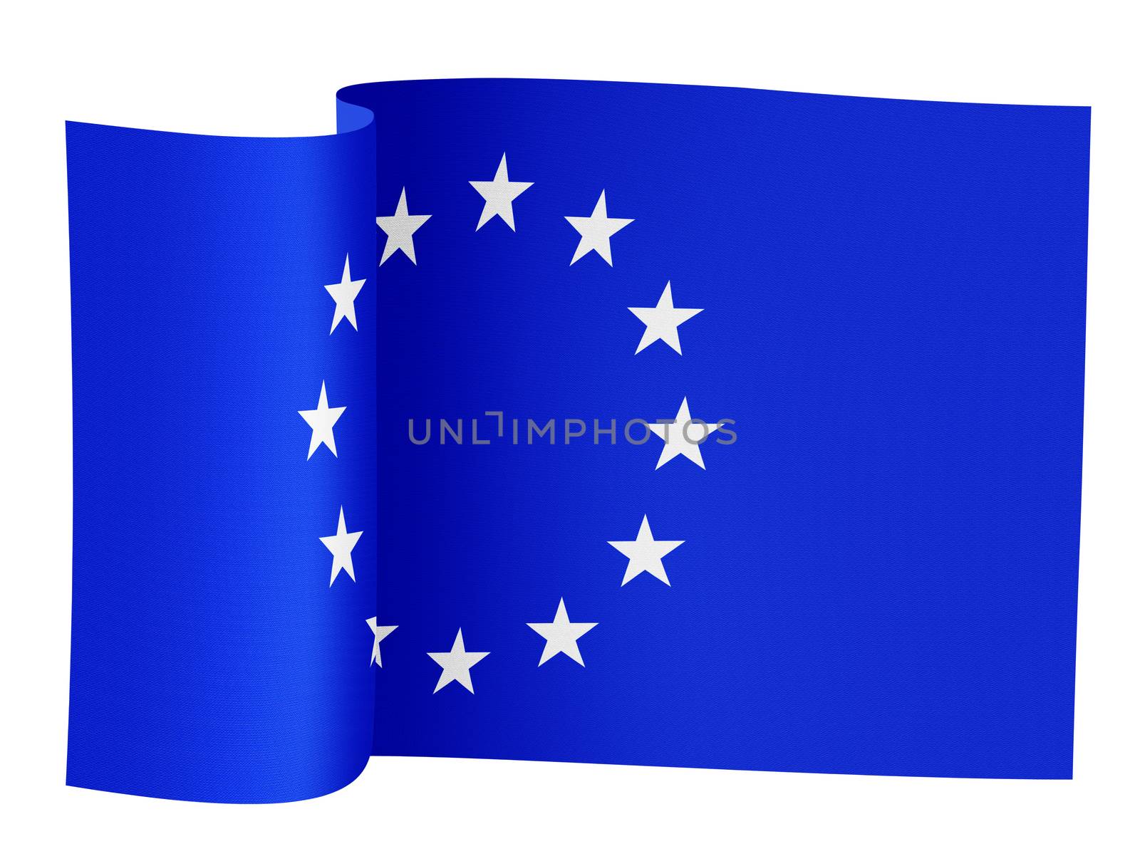 illustration of the European Union flag on a white background
