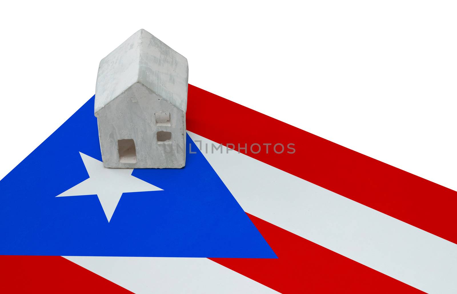 Small house on a flag - Puerto Rico by michaklootwijk