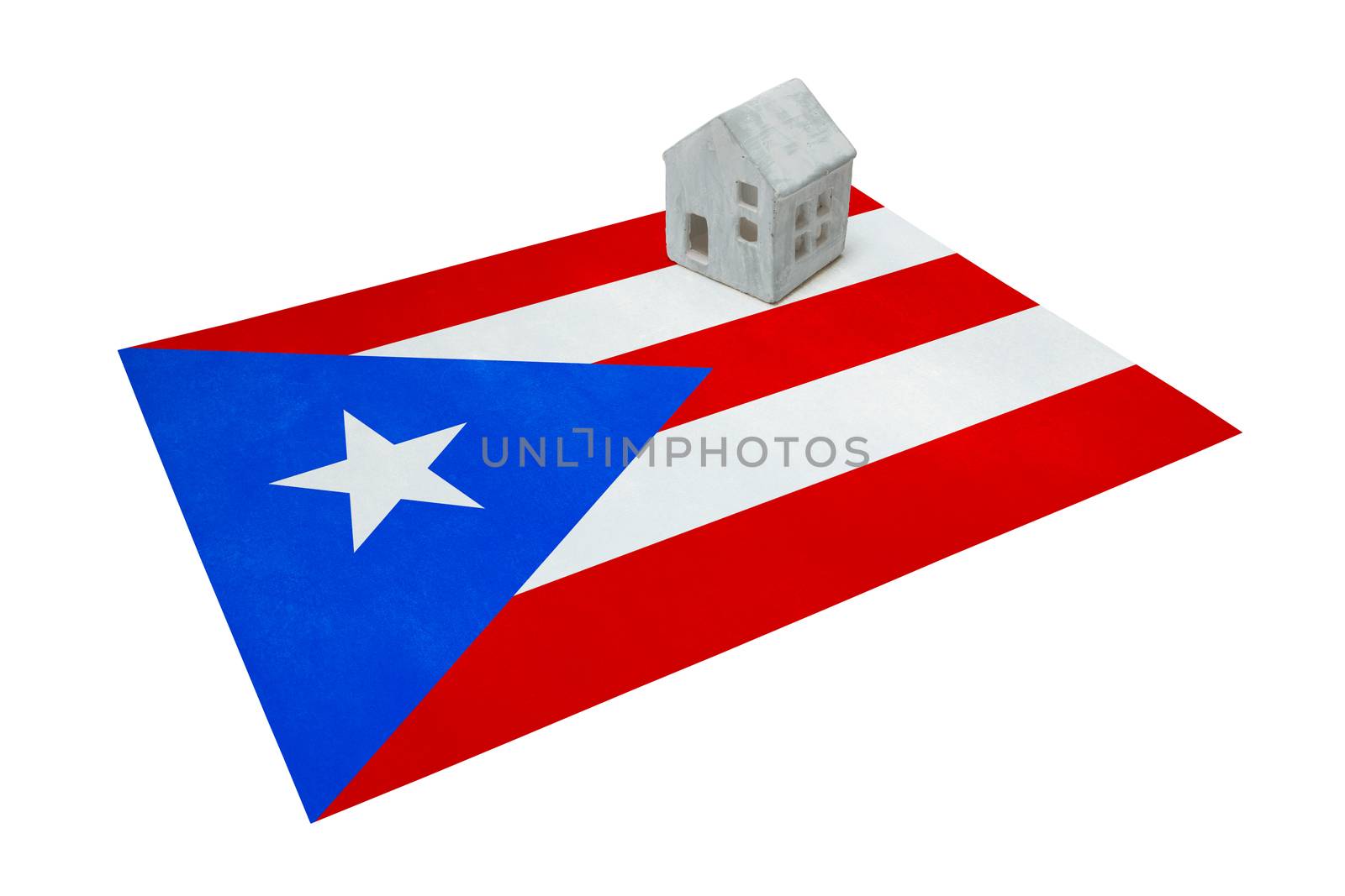 Small house on a flag - Living or migrating to Puerto Rico