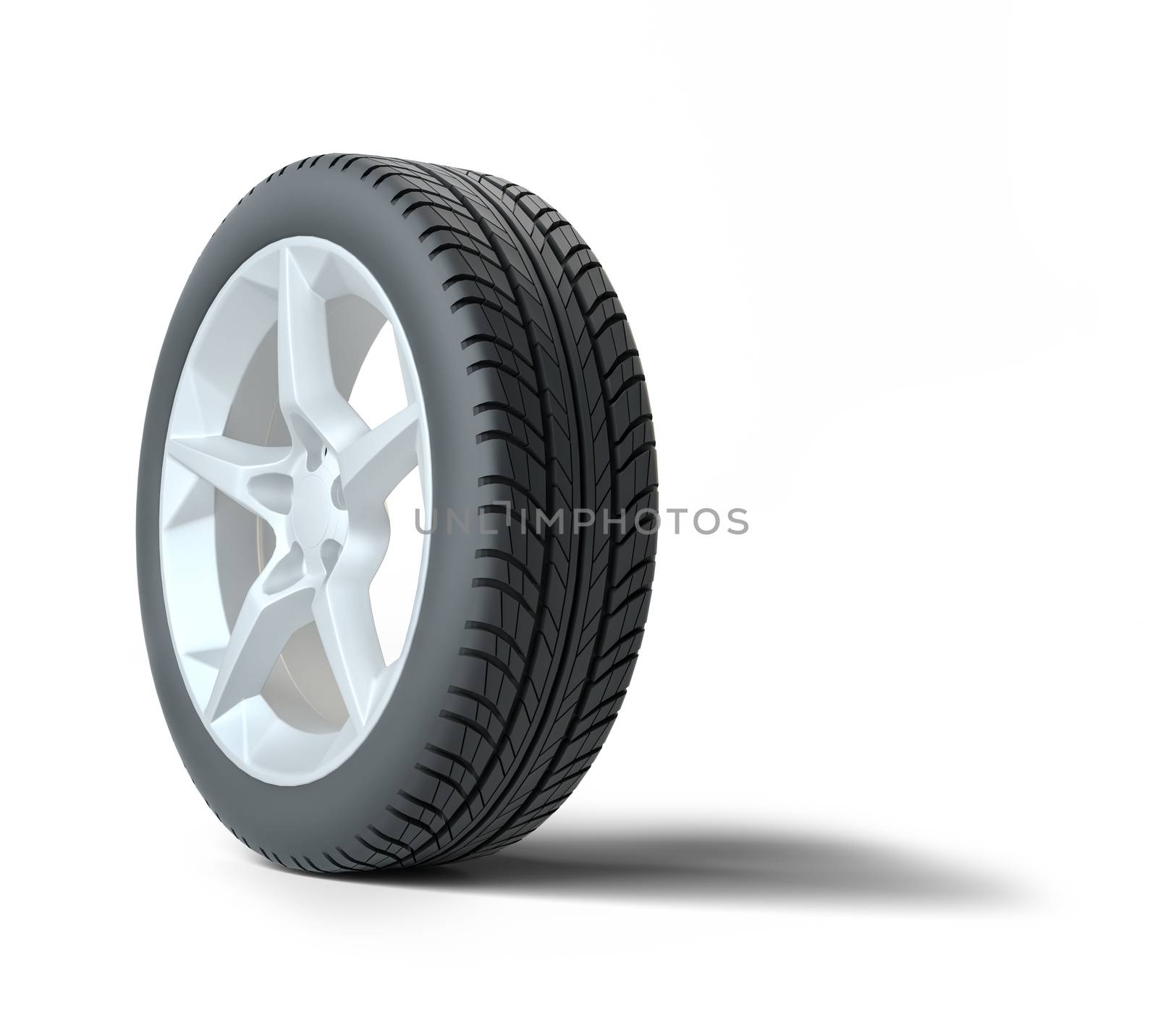 Car wheel isolated by cherezoff