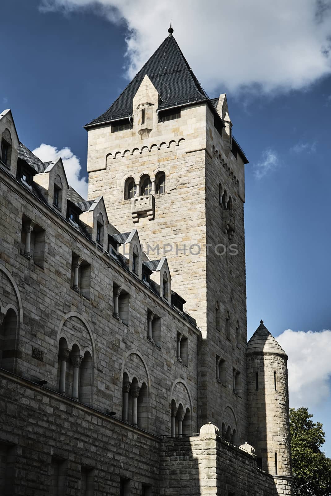 Imperial castle with tower in Poznan