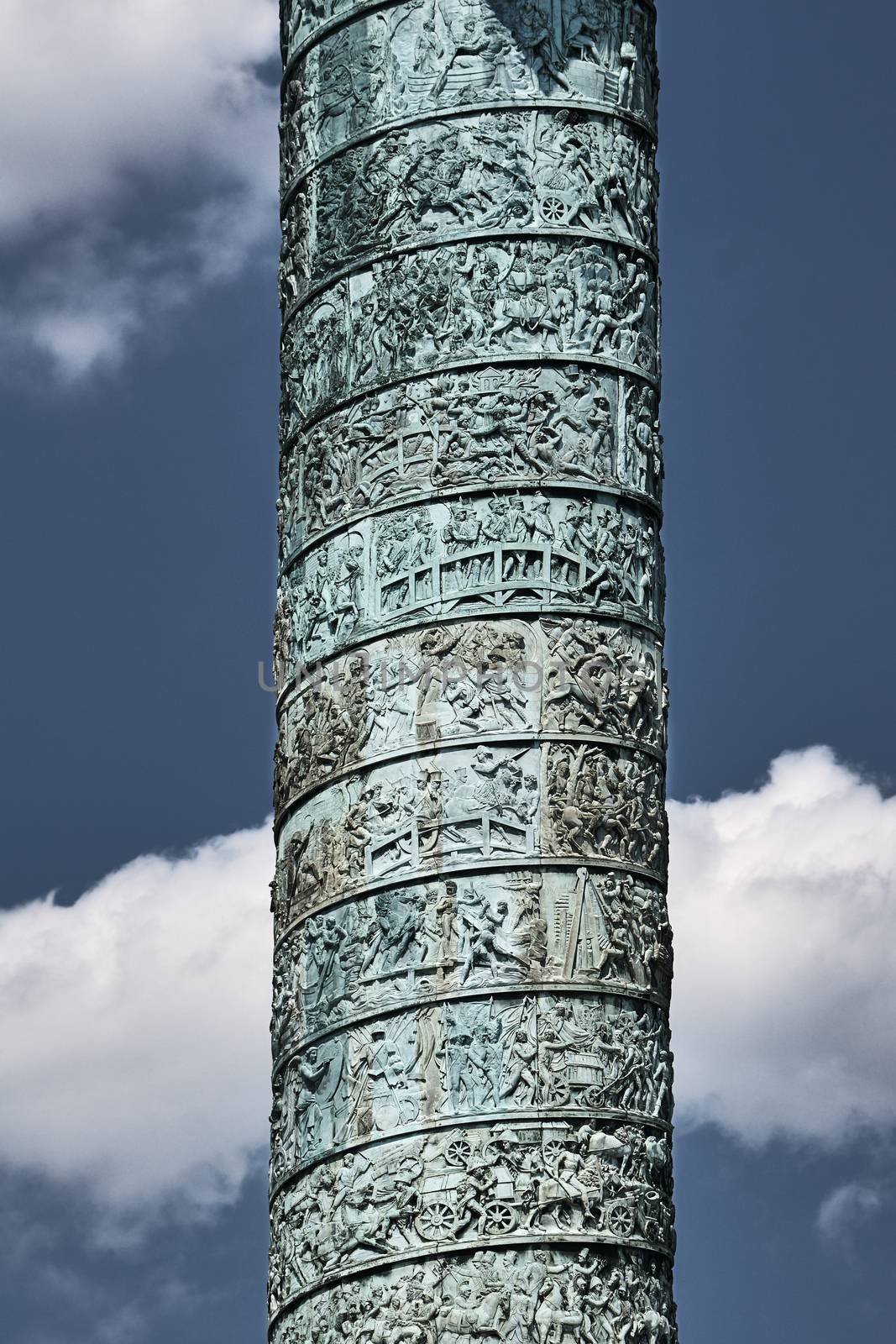 Detail of column Vendome in Paris