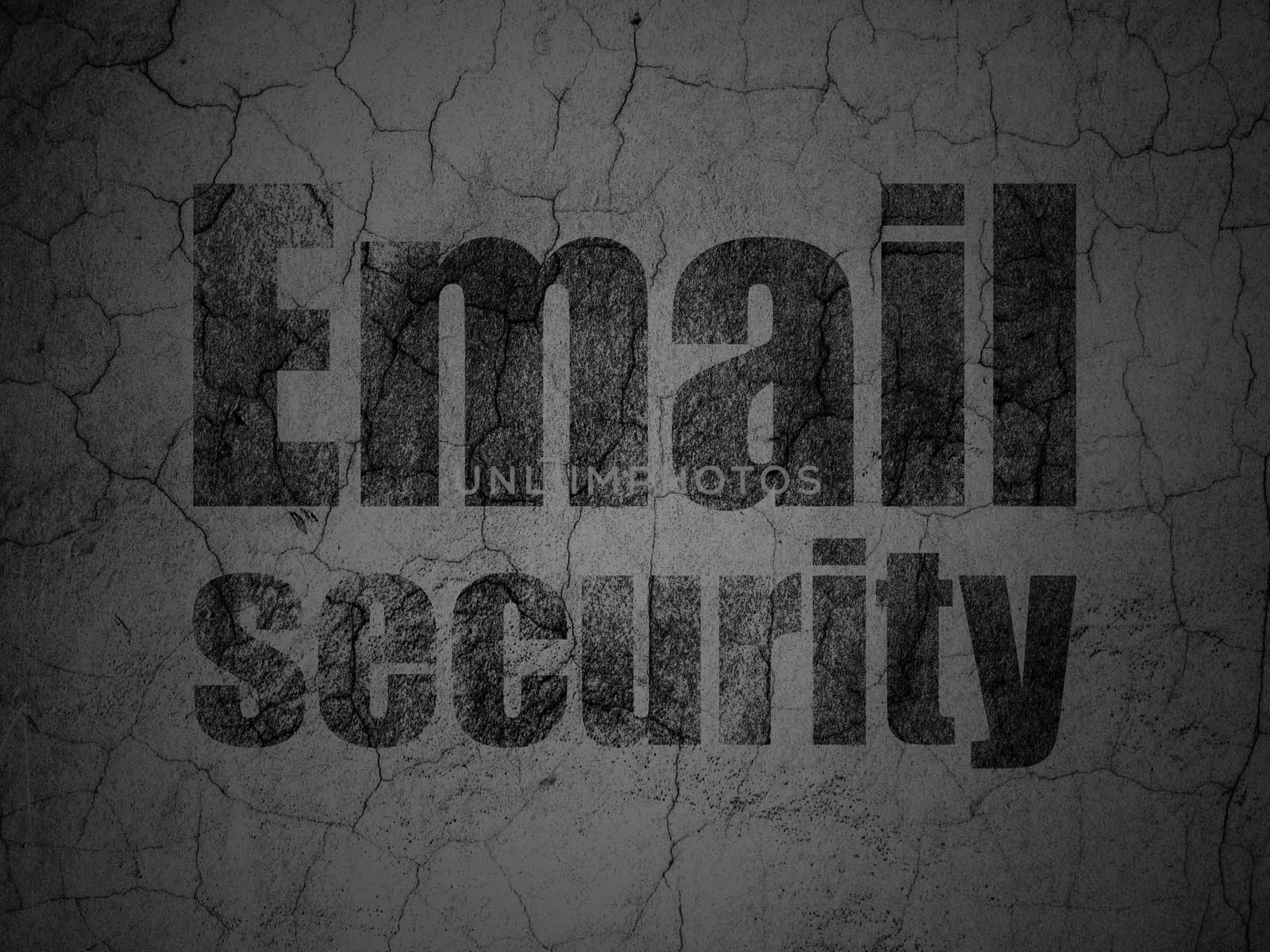 Privacy concept: Email Security on grunge wall background by maxkabakov