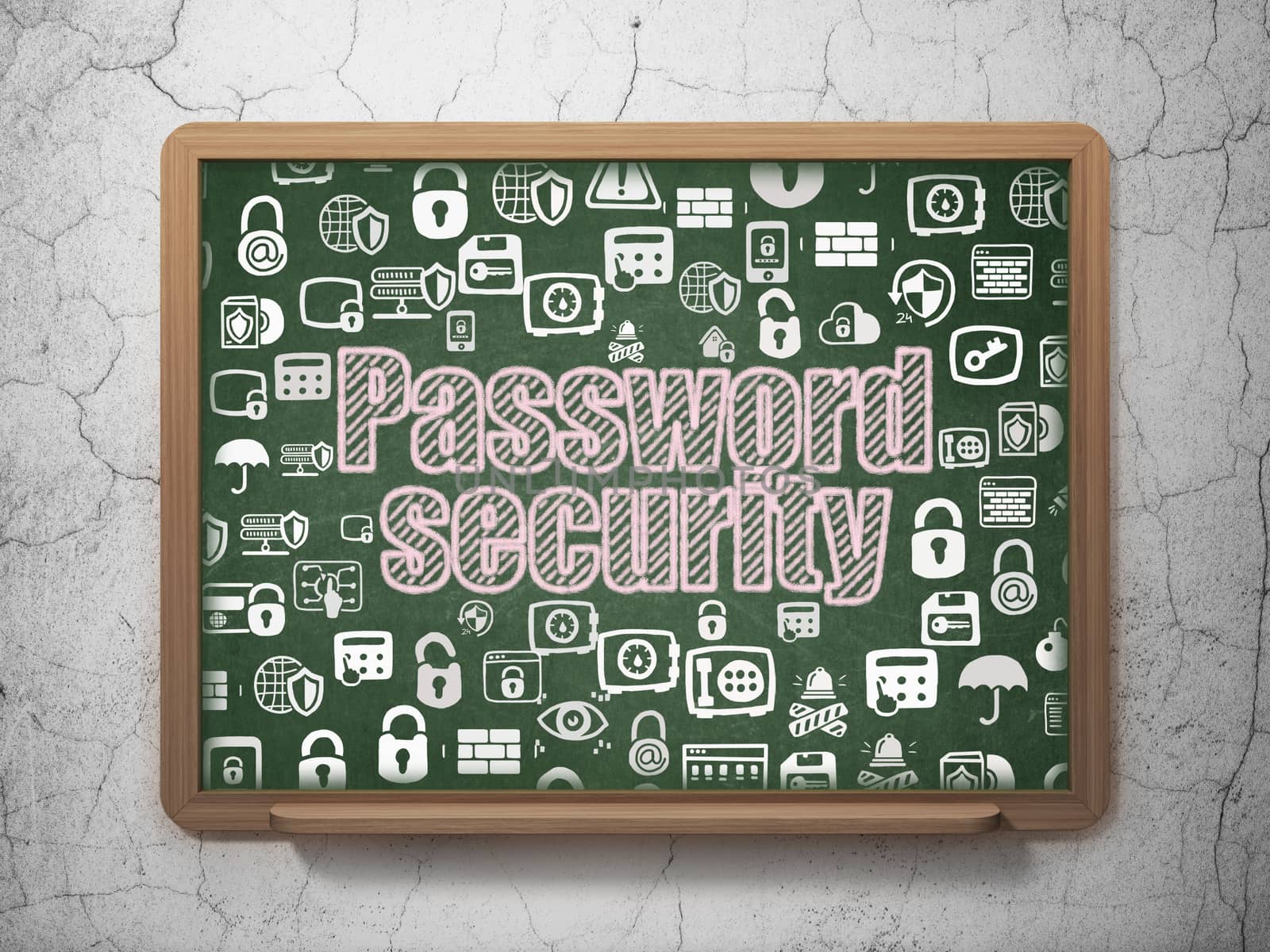 Safety concept: Password Security on School board background by maxkabakov