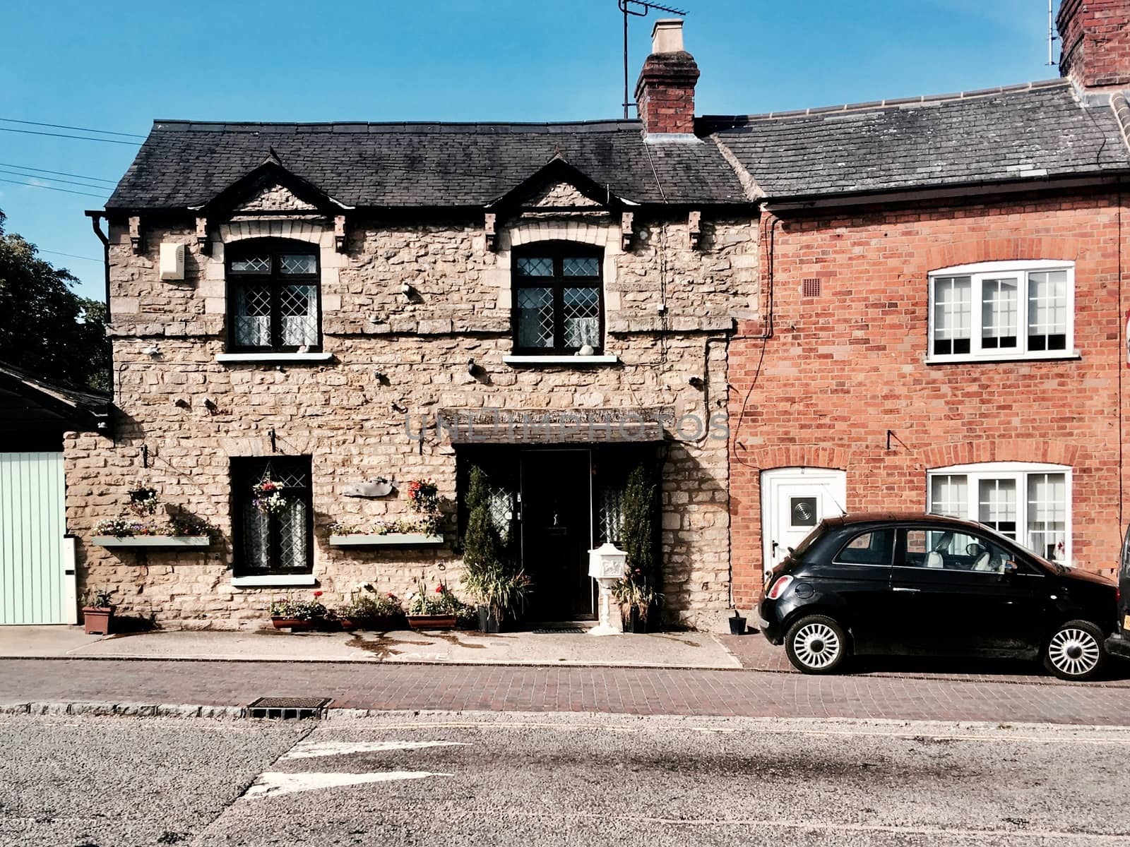 Old bricks building in Newport Pagnell. England, Bedfordshire.