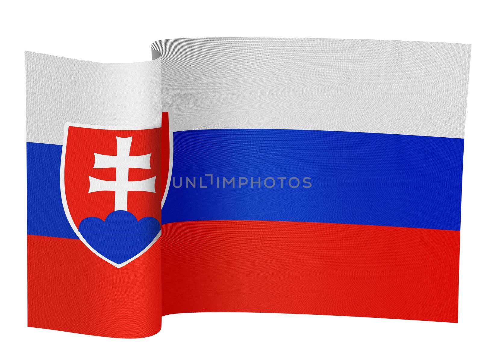 illustration of Slovakian flag by ssuaphoto