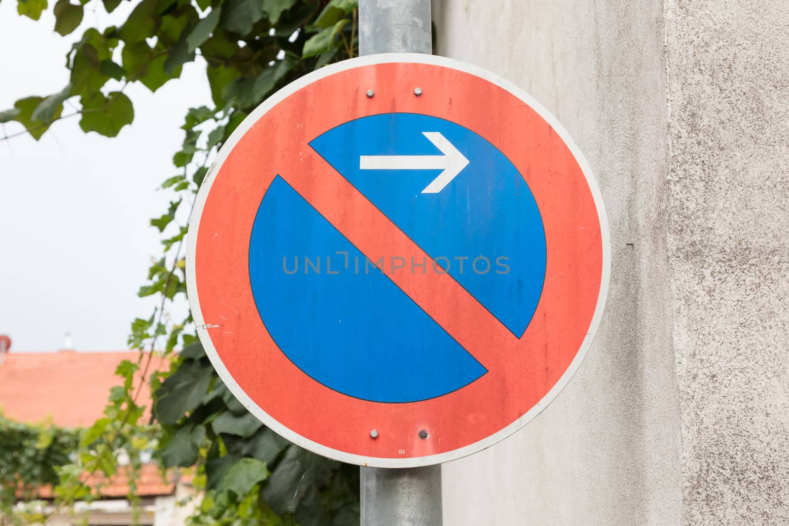 Road sign, prohibitory sign - No parking here
