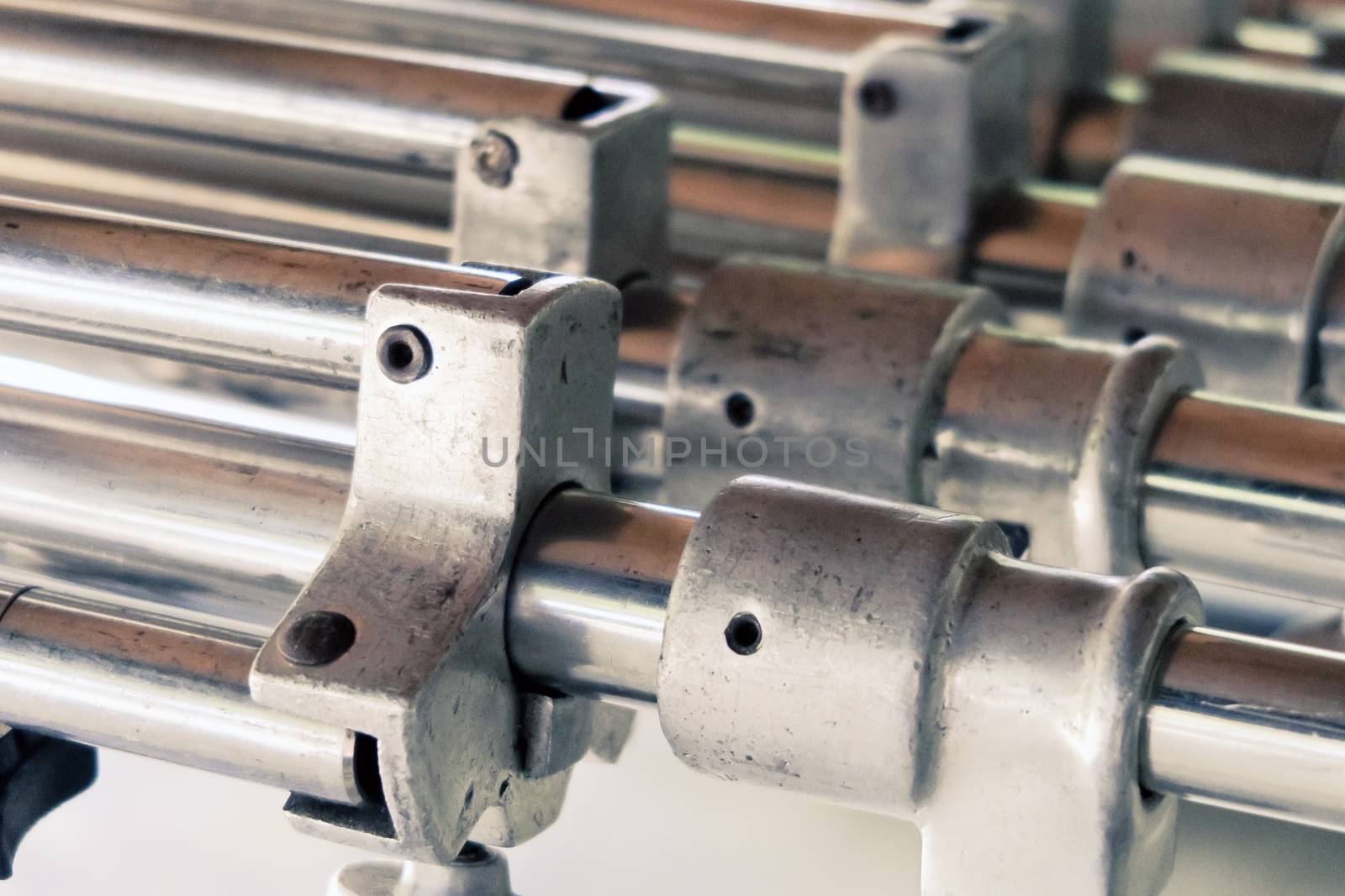 detail of Lighting equipment, tripod, film industry
