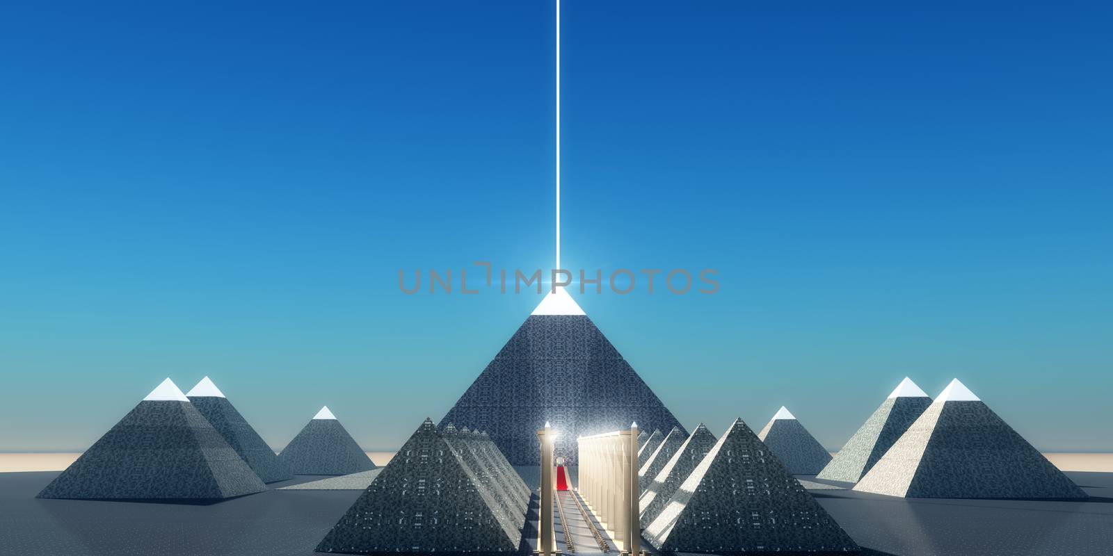 Egyptian Cosmic Pyramids by Catmando