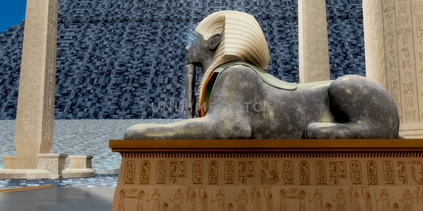 Egyptian Sphinx Statue by Catmando