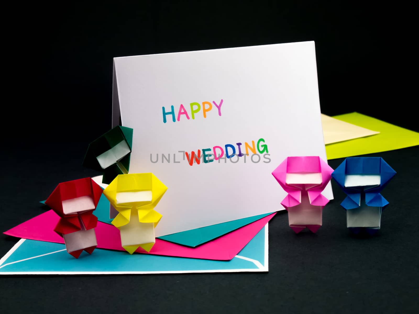 Message Card for Your Family and Friends; Happy Wedding