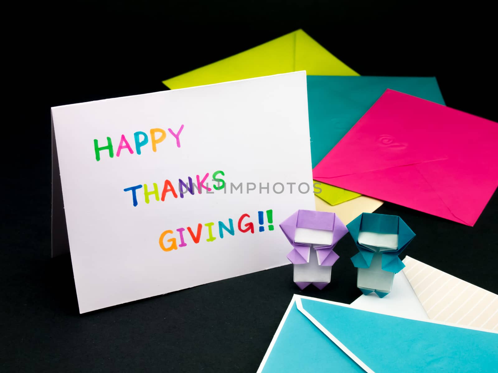 Message Card for Your Family and Friends; Happy Thanksgiving