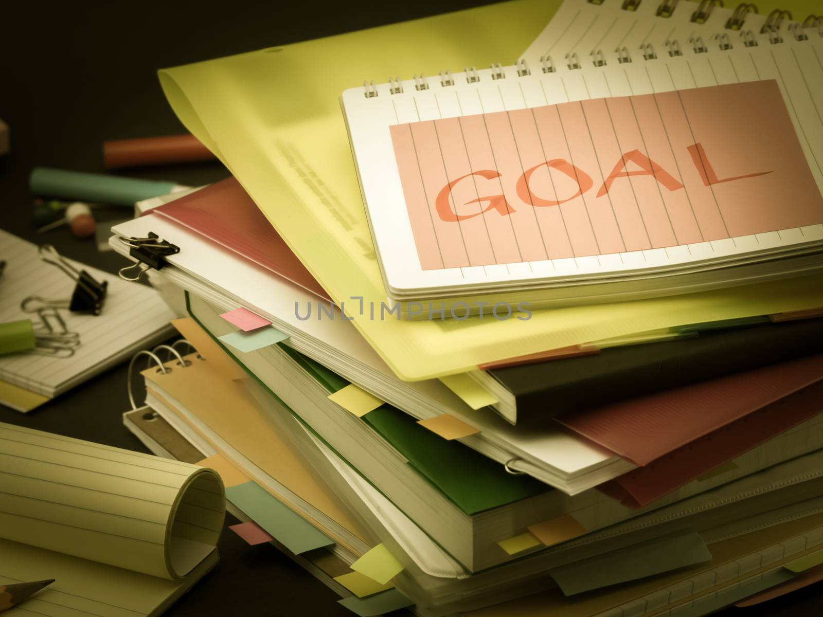 The Pile of Business Documents; Goal by EikoTsuttiy