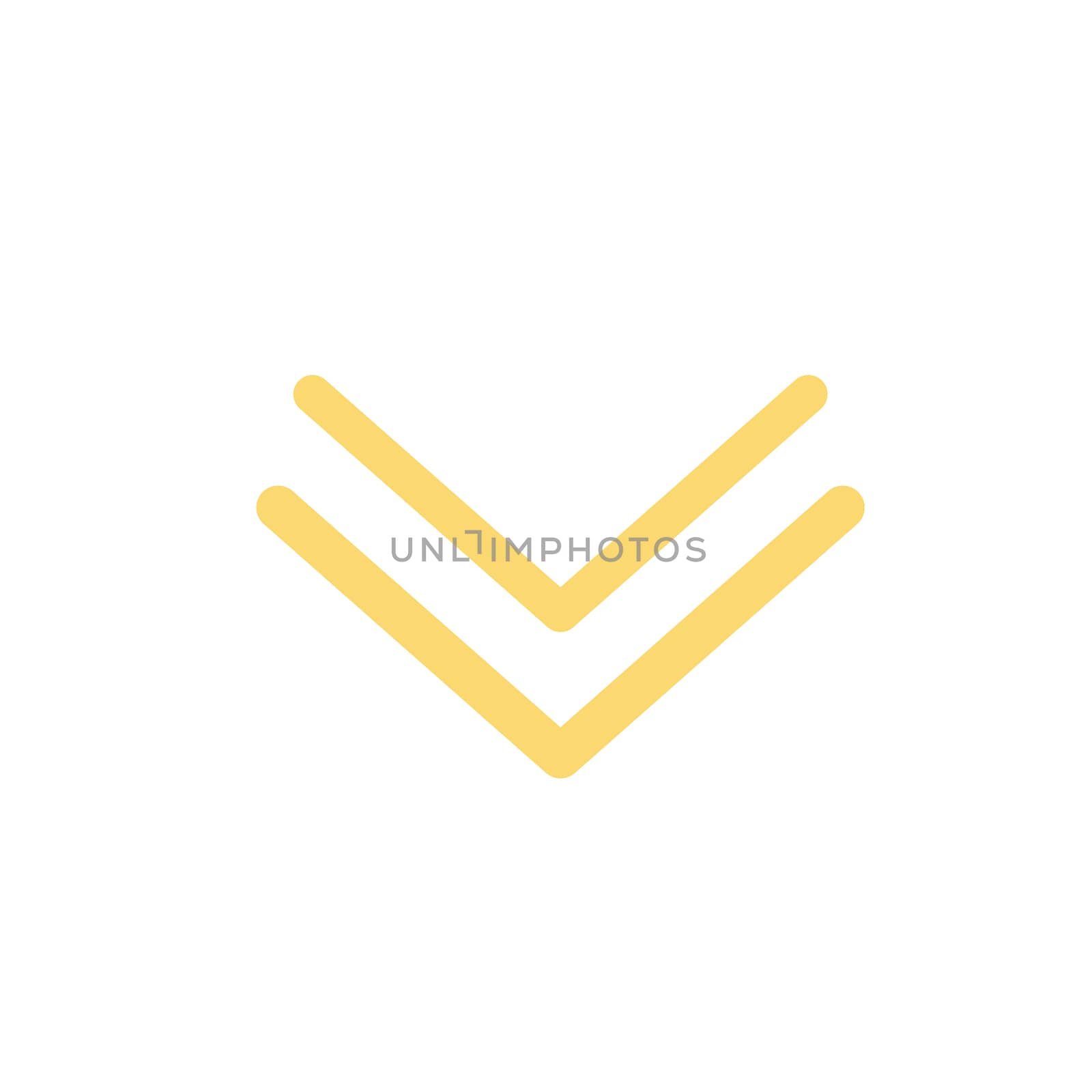 Pointer, arrow in modern flat style. Arrow button isolated on white background. Symbol for web design, site, app, UI.