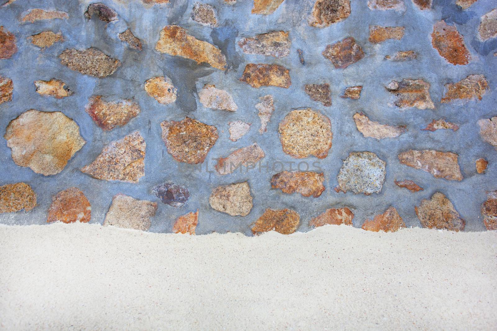 Sand with stones by Bowonpat