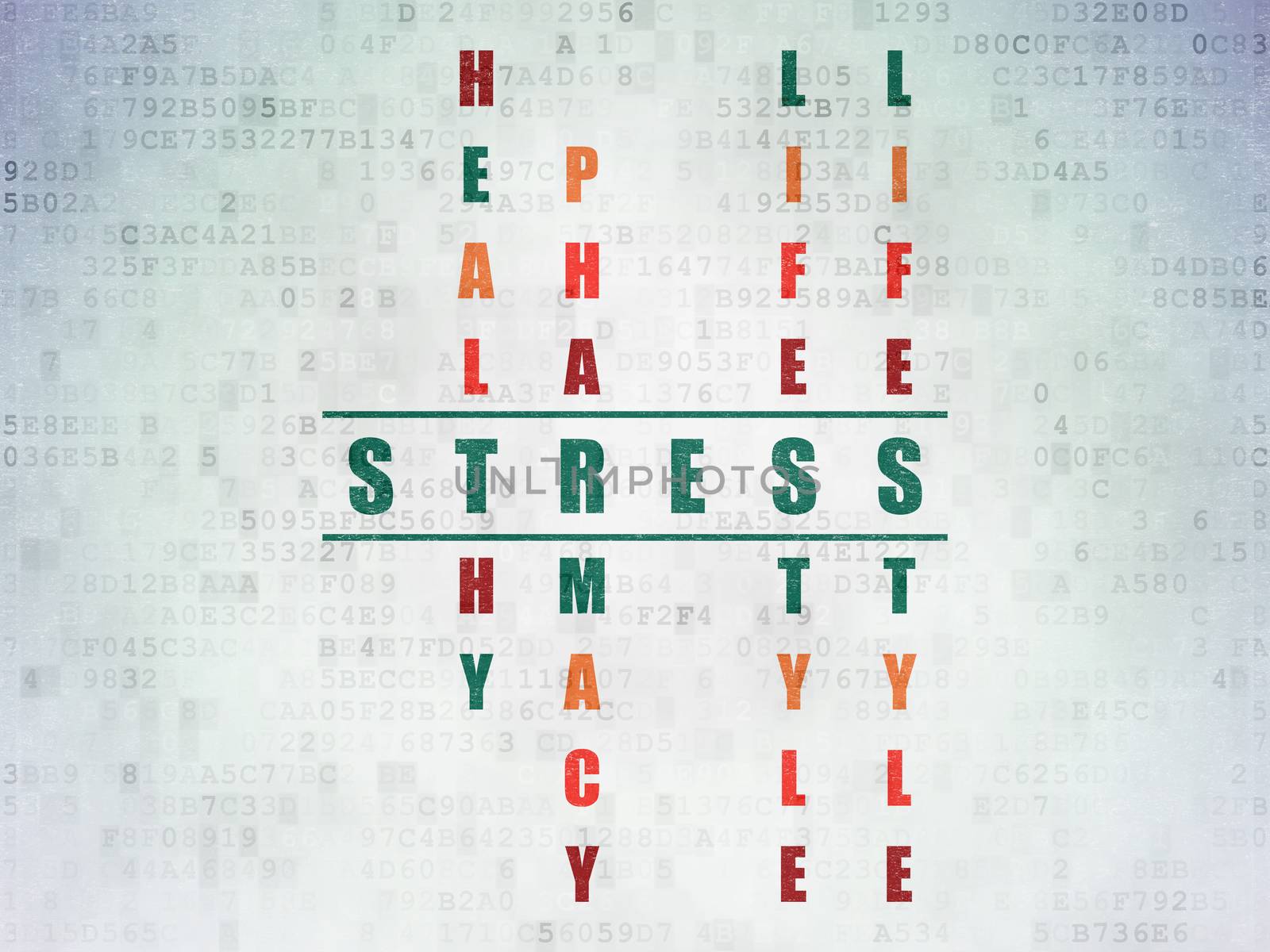 Medicine concept: Stress in Crossword Puzzle by maxkabakov