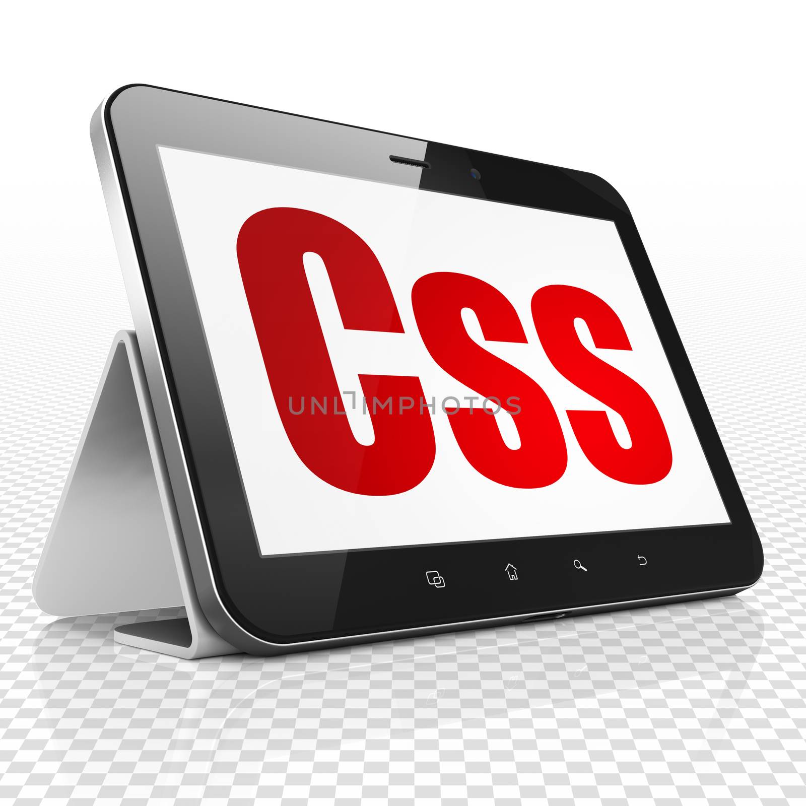 Database concept: Tablet Computer with Css on display by maxkabakov