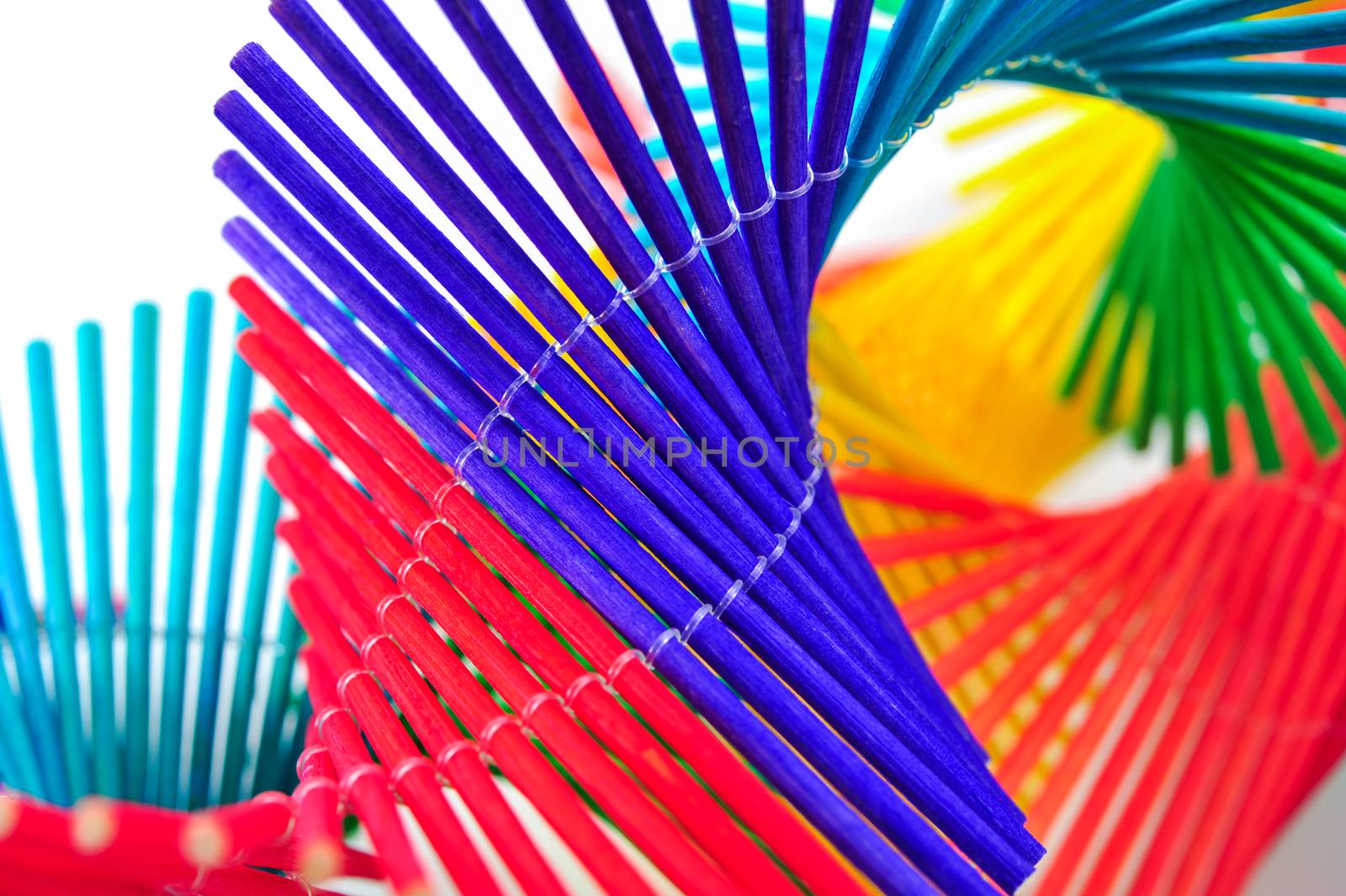 decorate of colorful bamboo mobile