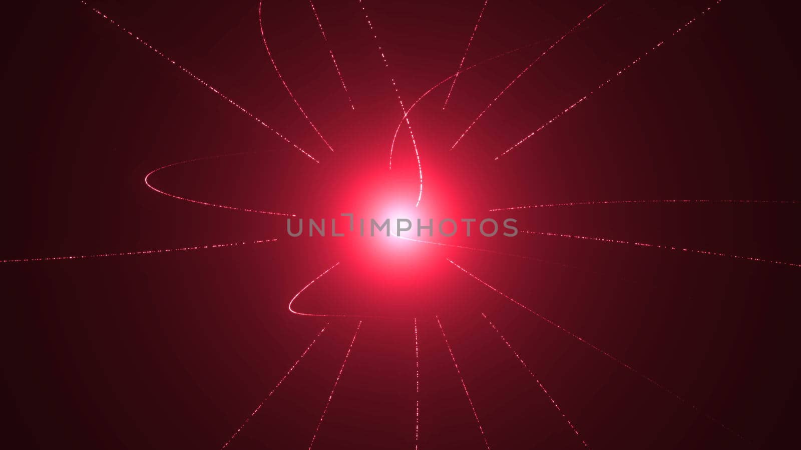 Abstract animated background with line sphere. 3d rendering