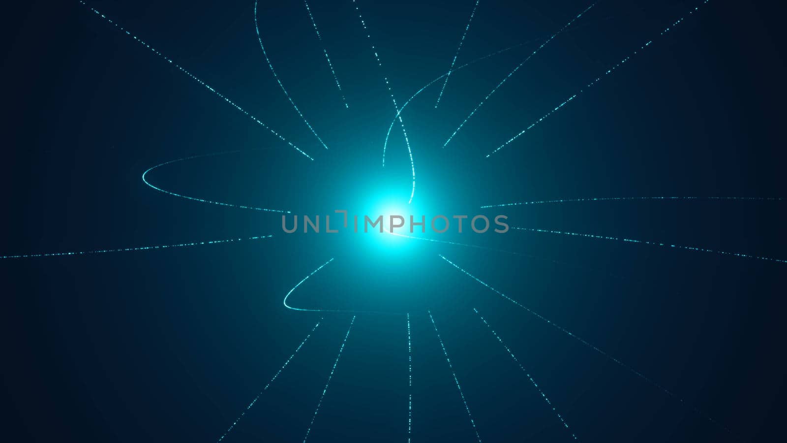Abstract animated background with line sphere. 3d rendering