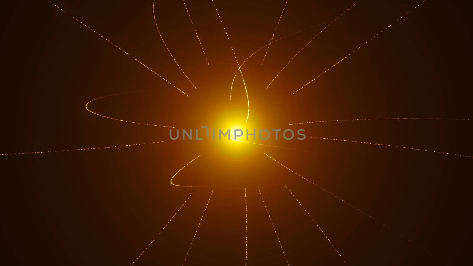 Abstract animated background with line sphere. 3d rendering