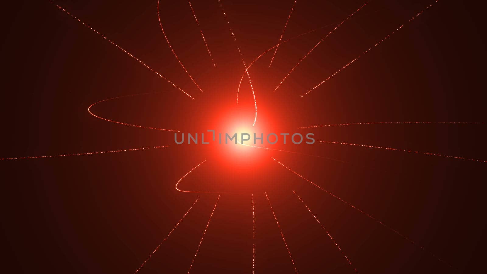 Abstract animated background with line sphere. 3d rendering