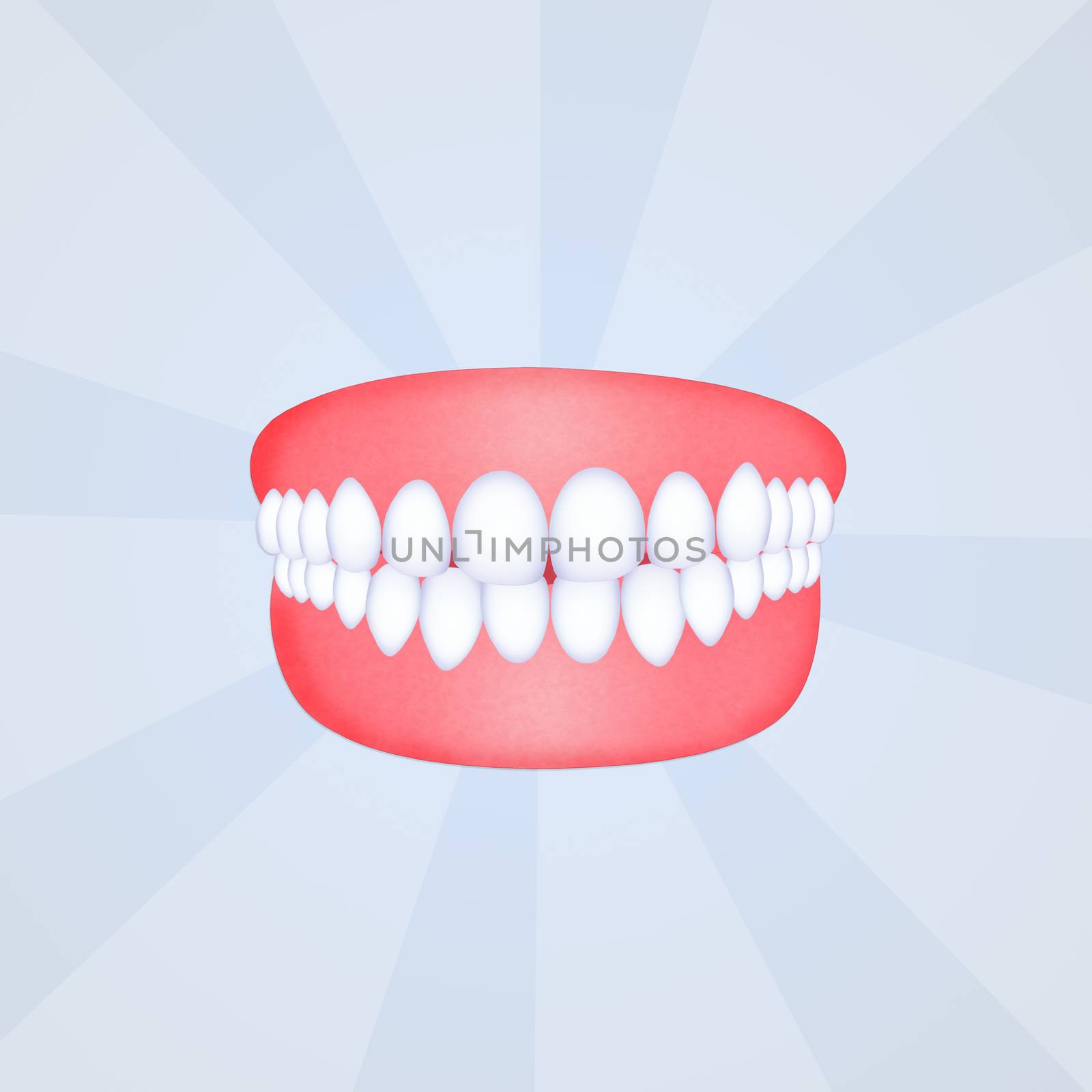 illustration of false teeth by adrenalina