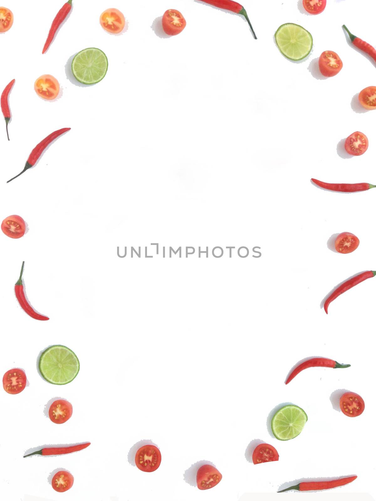 mix chili tomato lime pattern and space