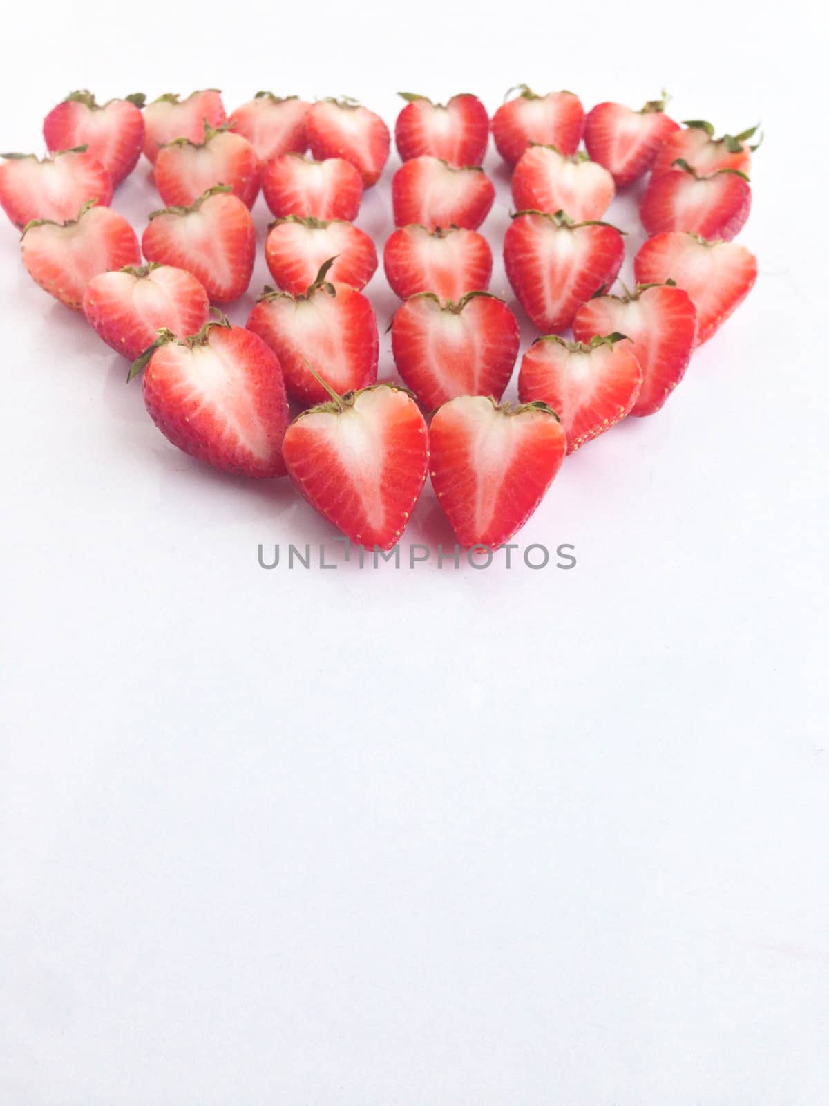 strawberry heart shaped