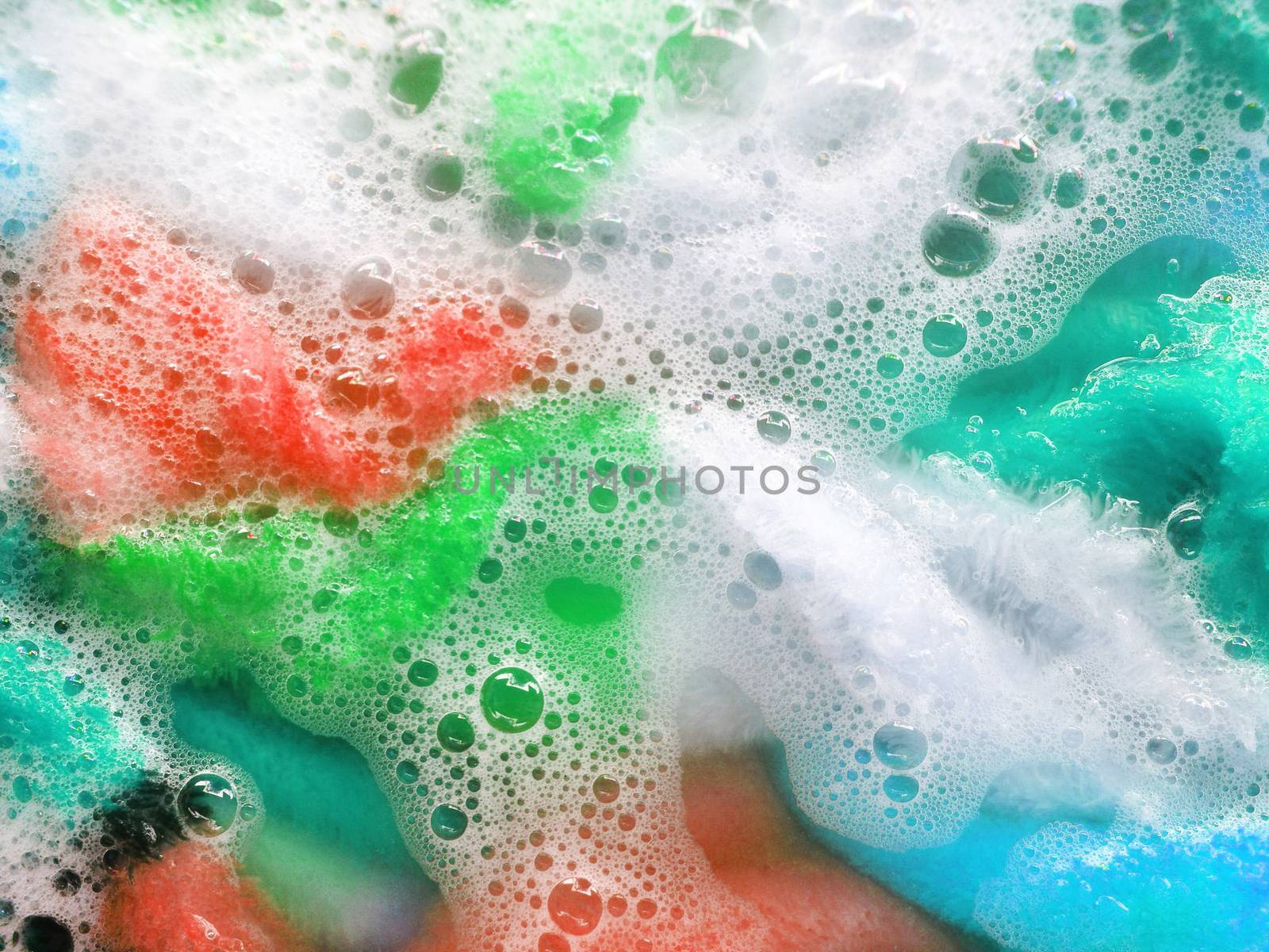 Colorful clean, Soak a cloth before washing by Bowonpat