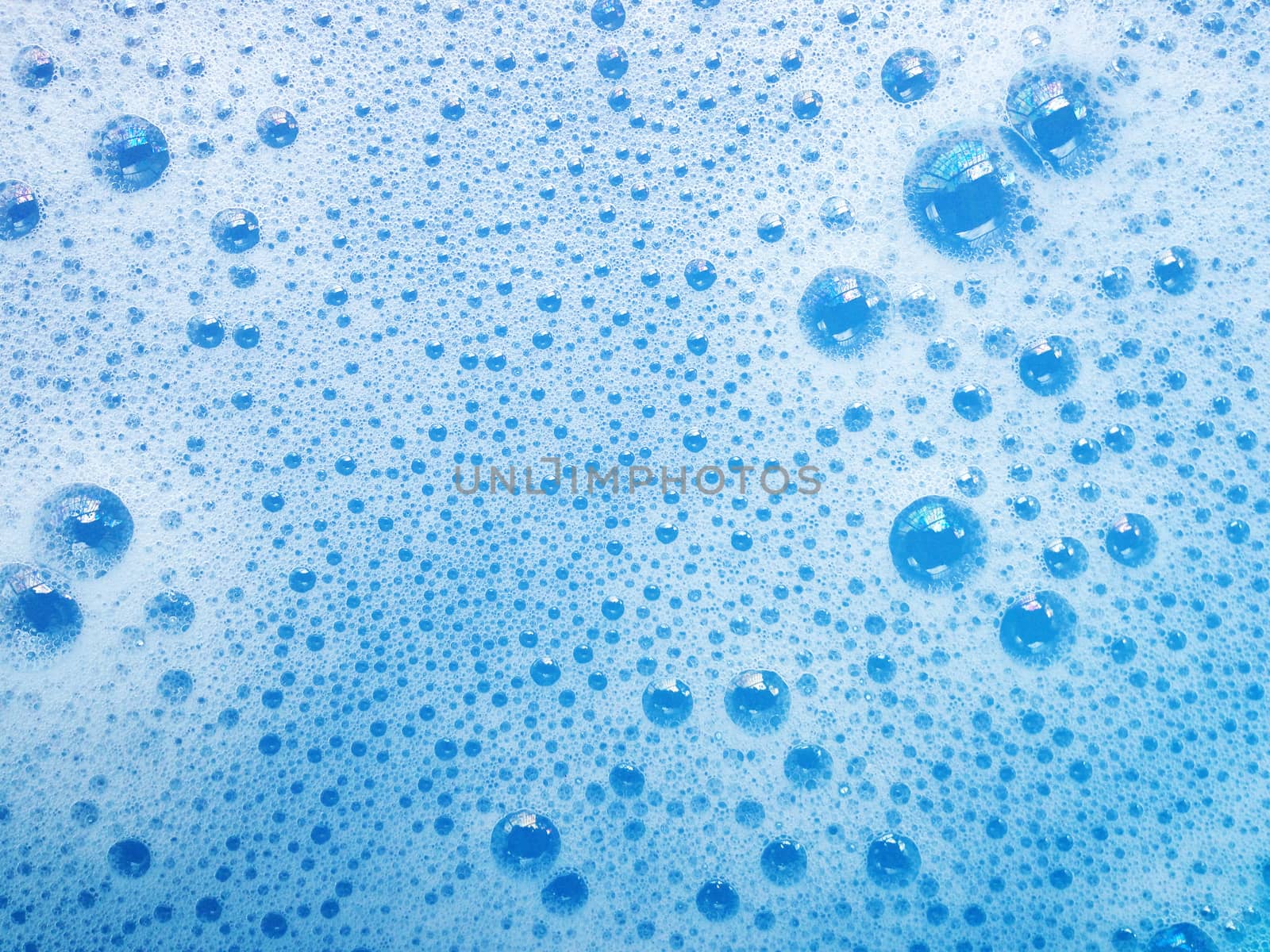 White blue background of wet bubble.
