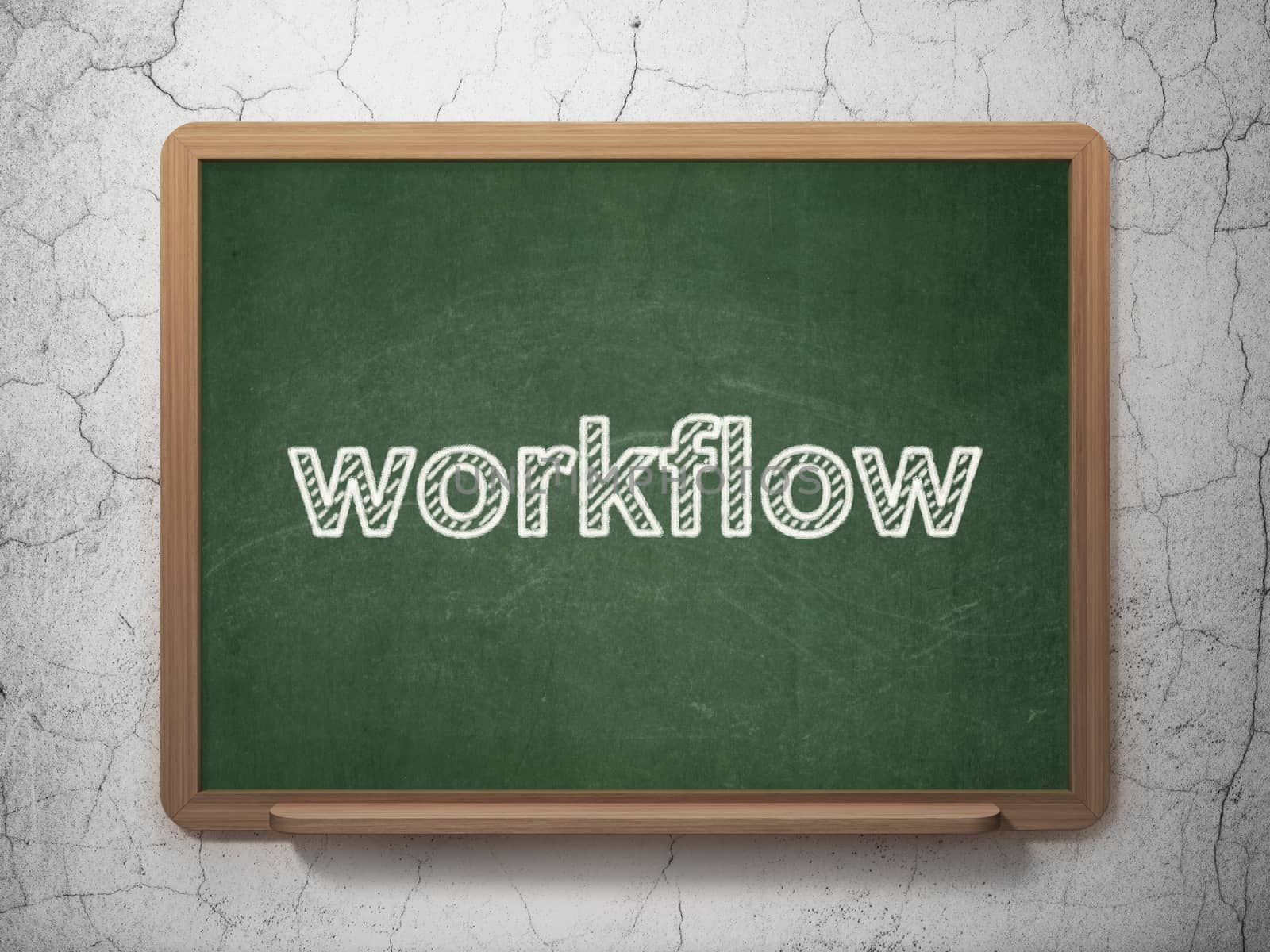 Finance concept: Workflow on chalkboard background by maxkabakov