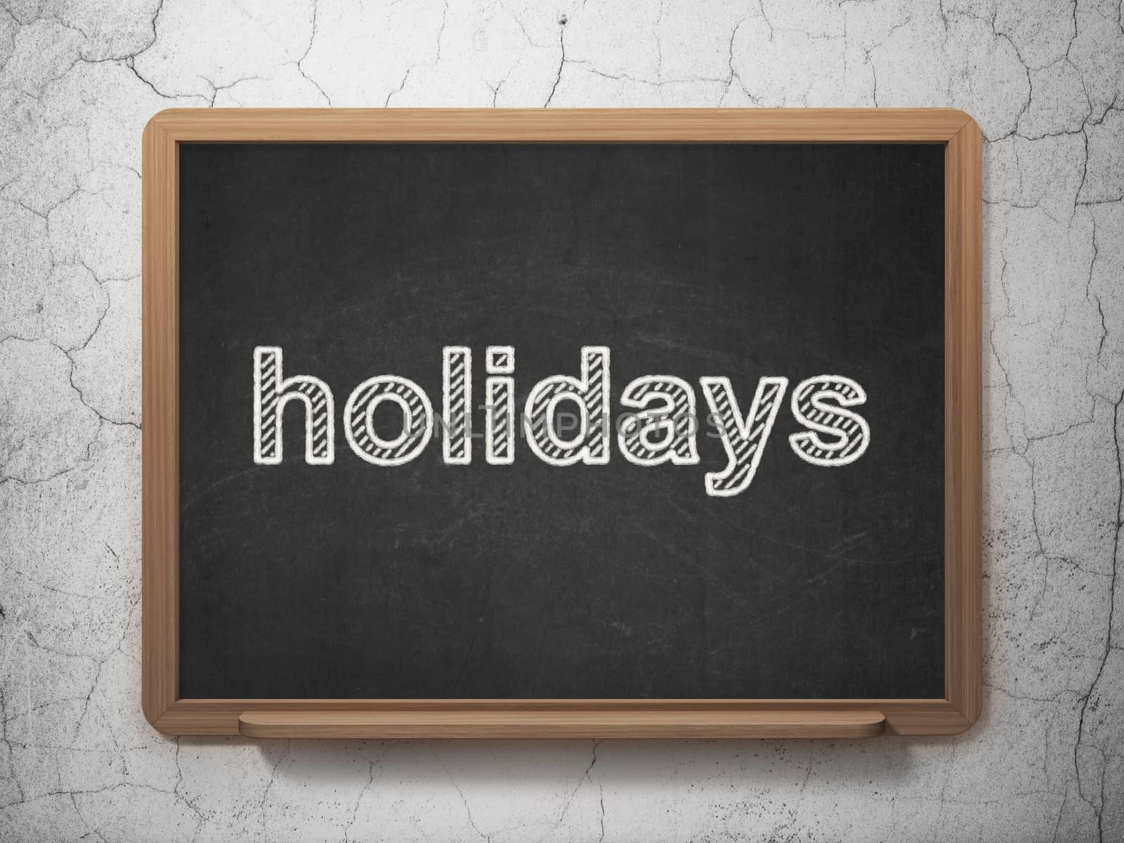 Holiday concept: Holidays on chalkboard background by maxkabakov