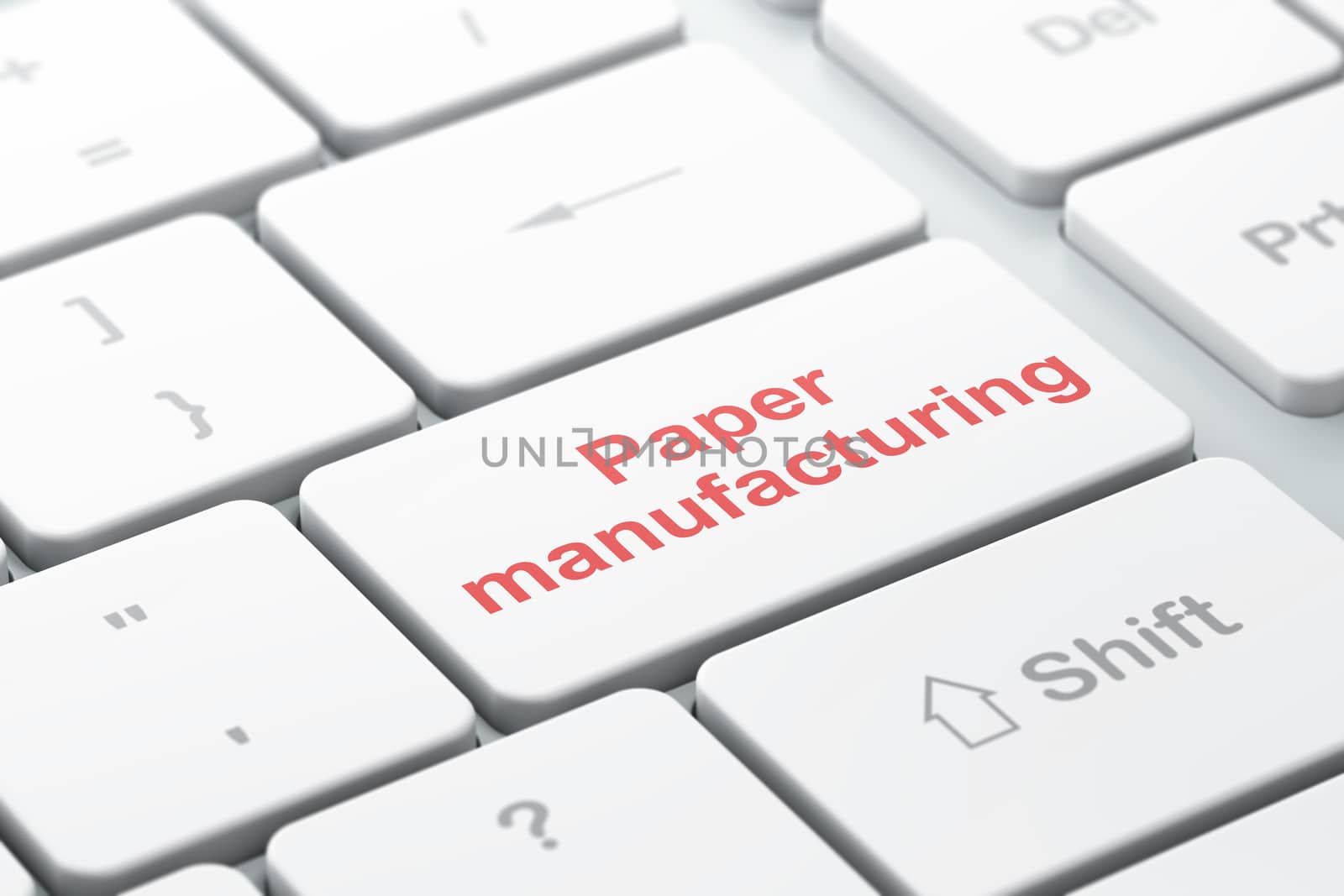 Industry concept: Paper Manufacturing on computer keyboard background by maxkabakov