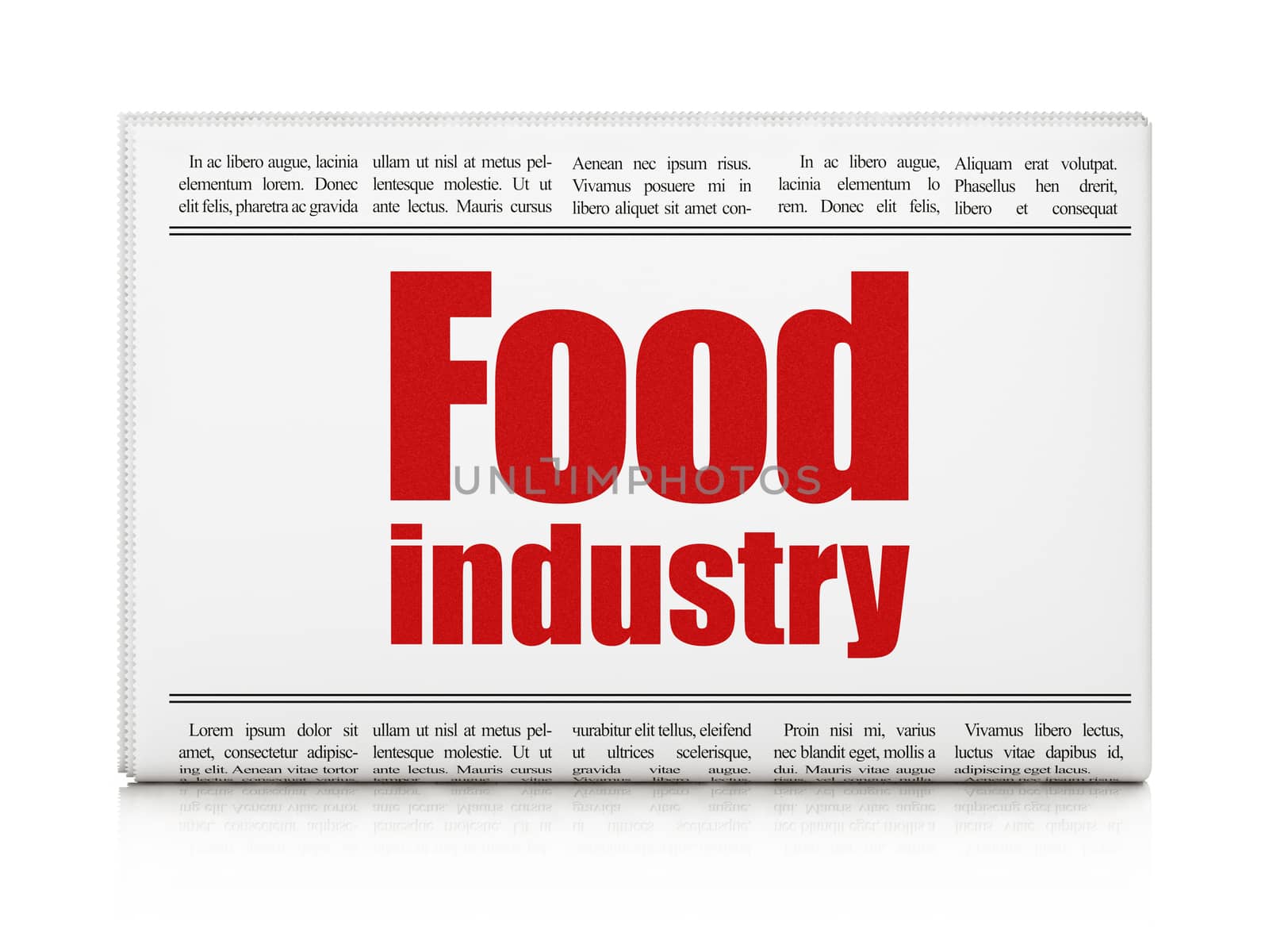 Manufacuring concept: newspaper headline Food Industry by maxkabakov