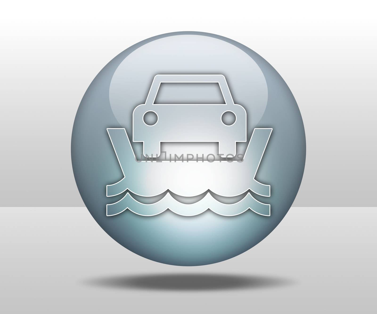 Icon, Button, Pictogram with Vehicle Ferry symbol