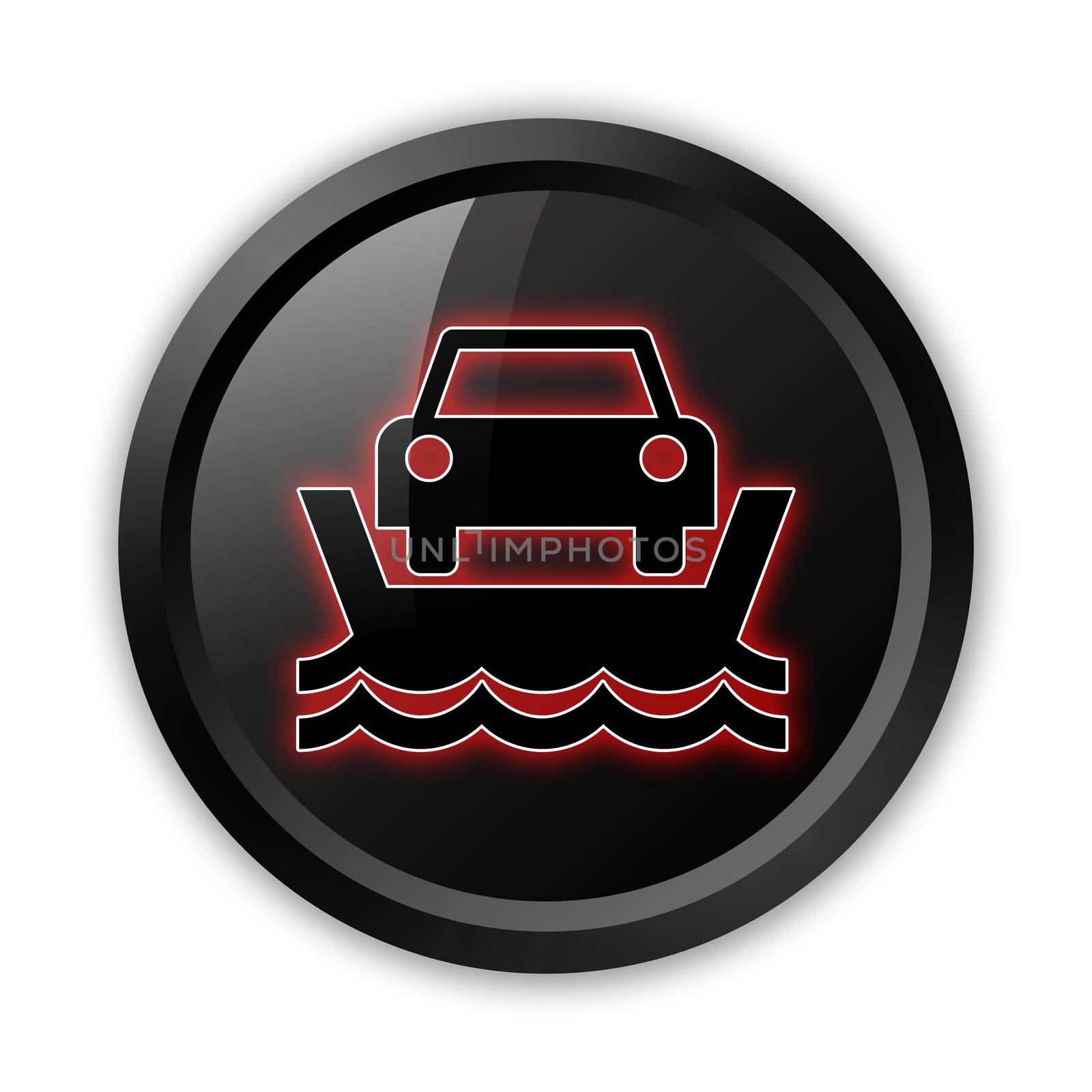 Icon, Button, Pictogram with Vehicle Ferry symbol