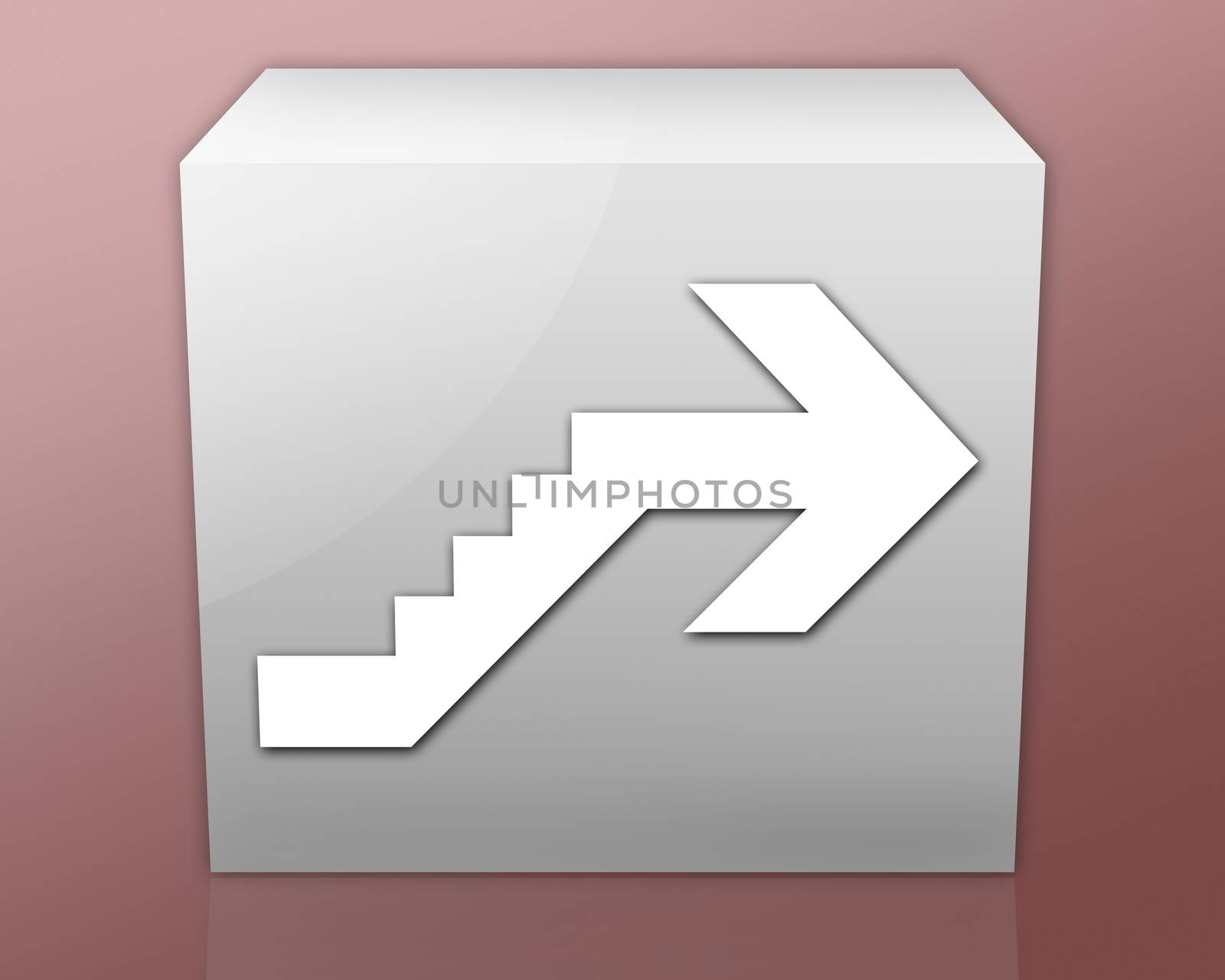 Icon, Button, Pictogram Upstairs by mindscanner