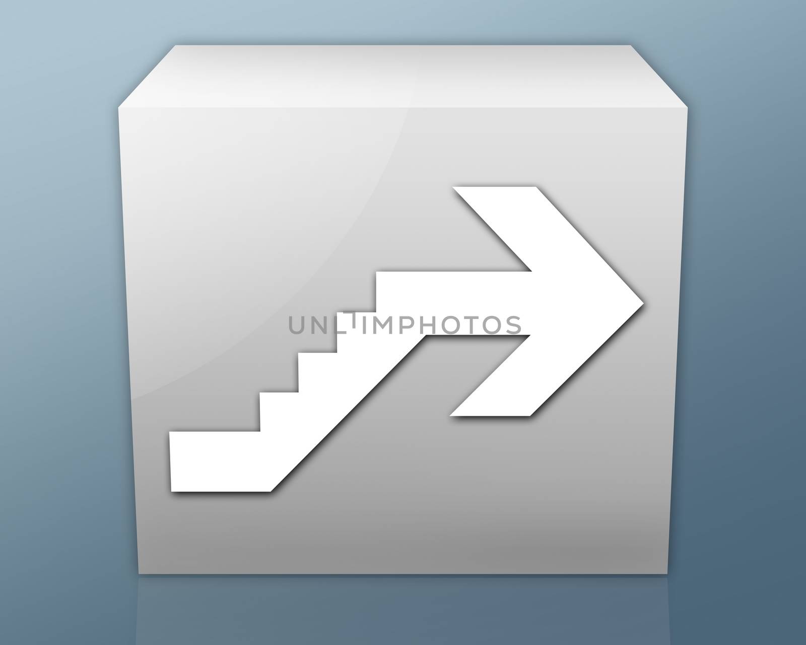 Icon, Button, Pictogram Upstairs by mindscanner