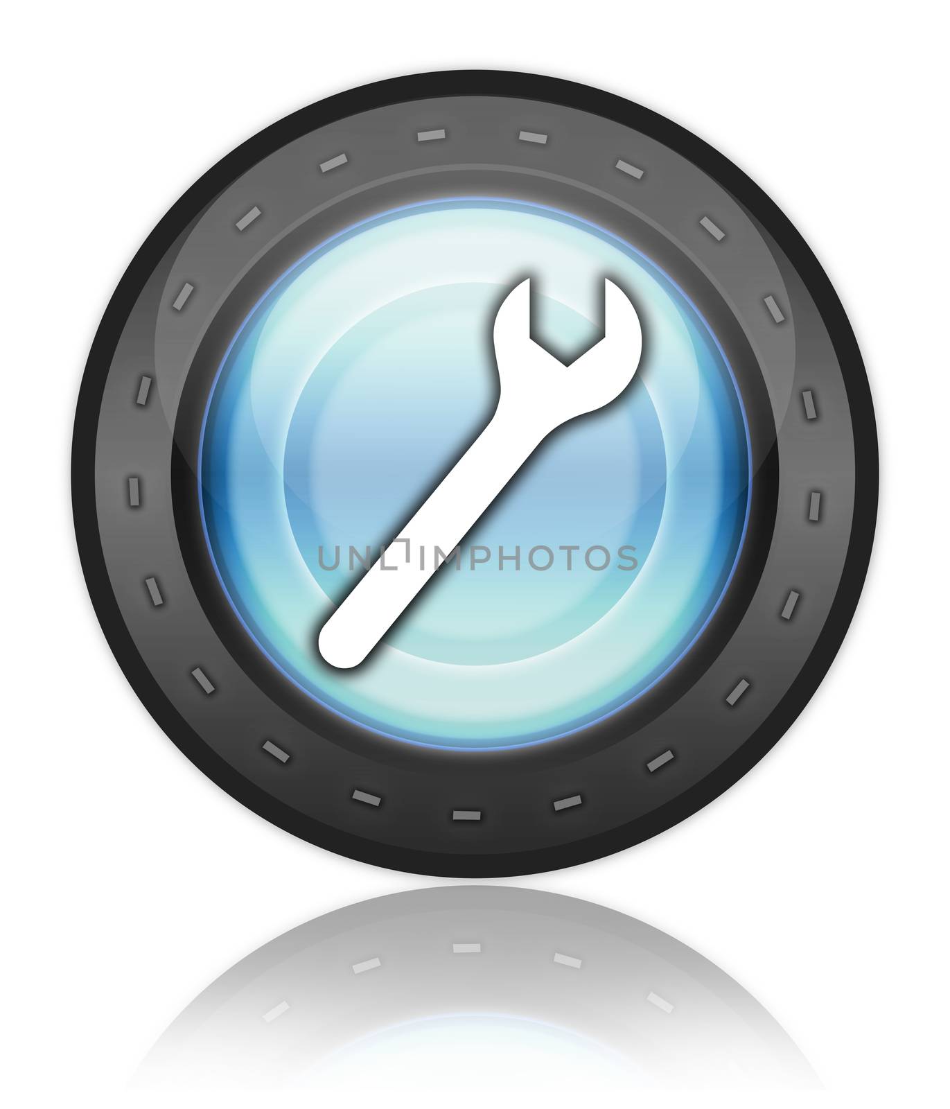 Icon, Button, Pictogram with Mechanic symbol