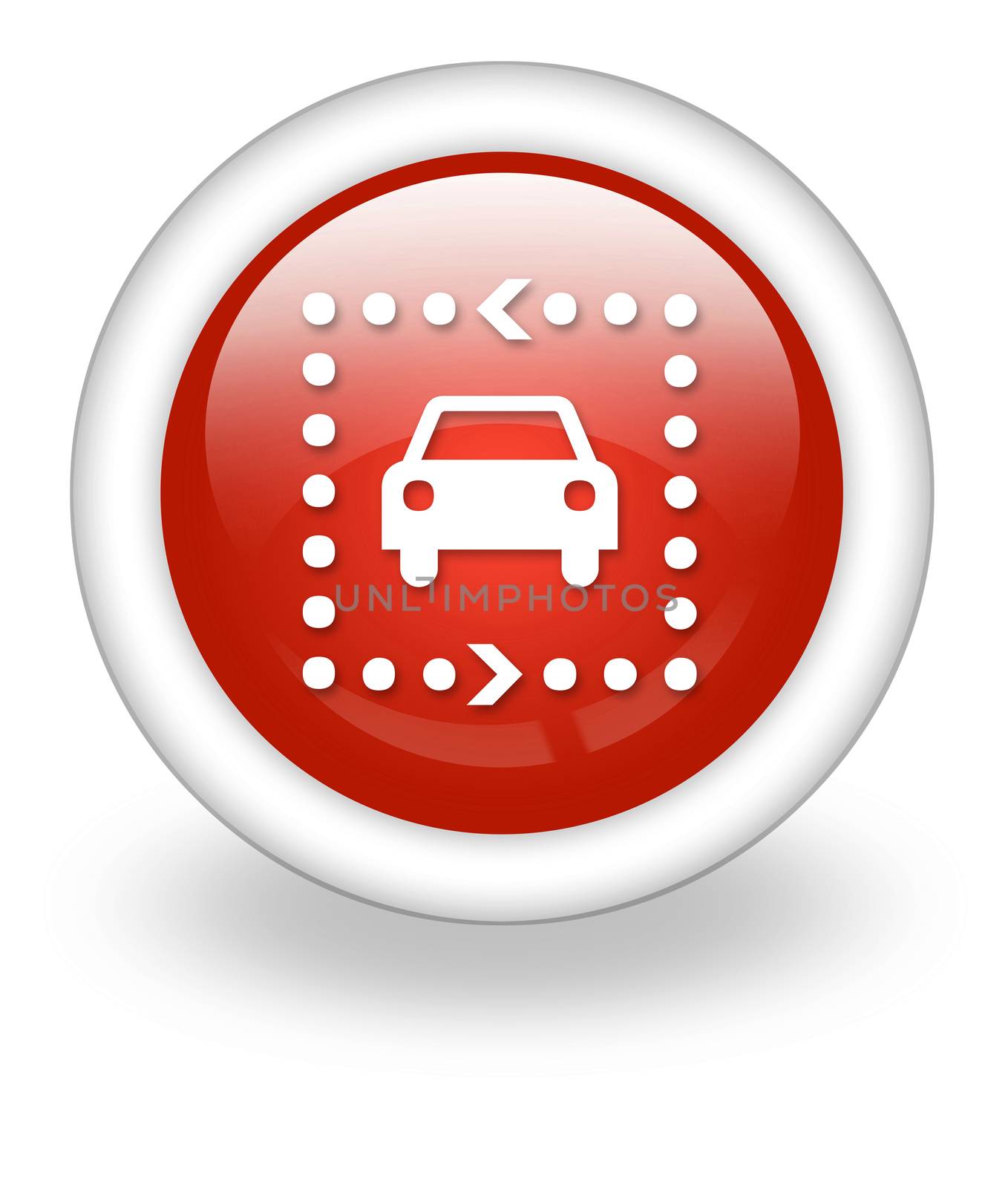 Icon, Button, Pictogram with Driving Tour symbol