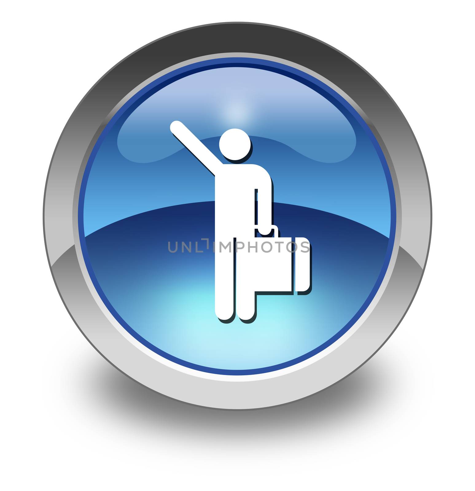 Icon, Button, Pictogram with Arriving Flights symbol