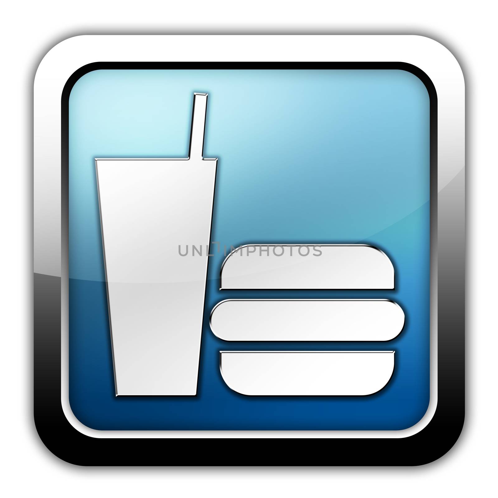 Icon, Button, Pictogram with Fast Food symbol