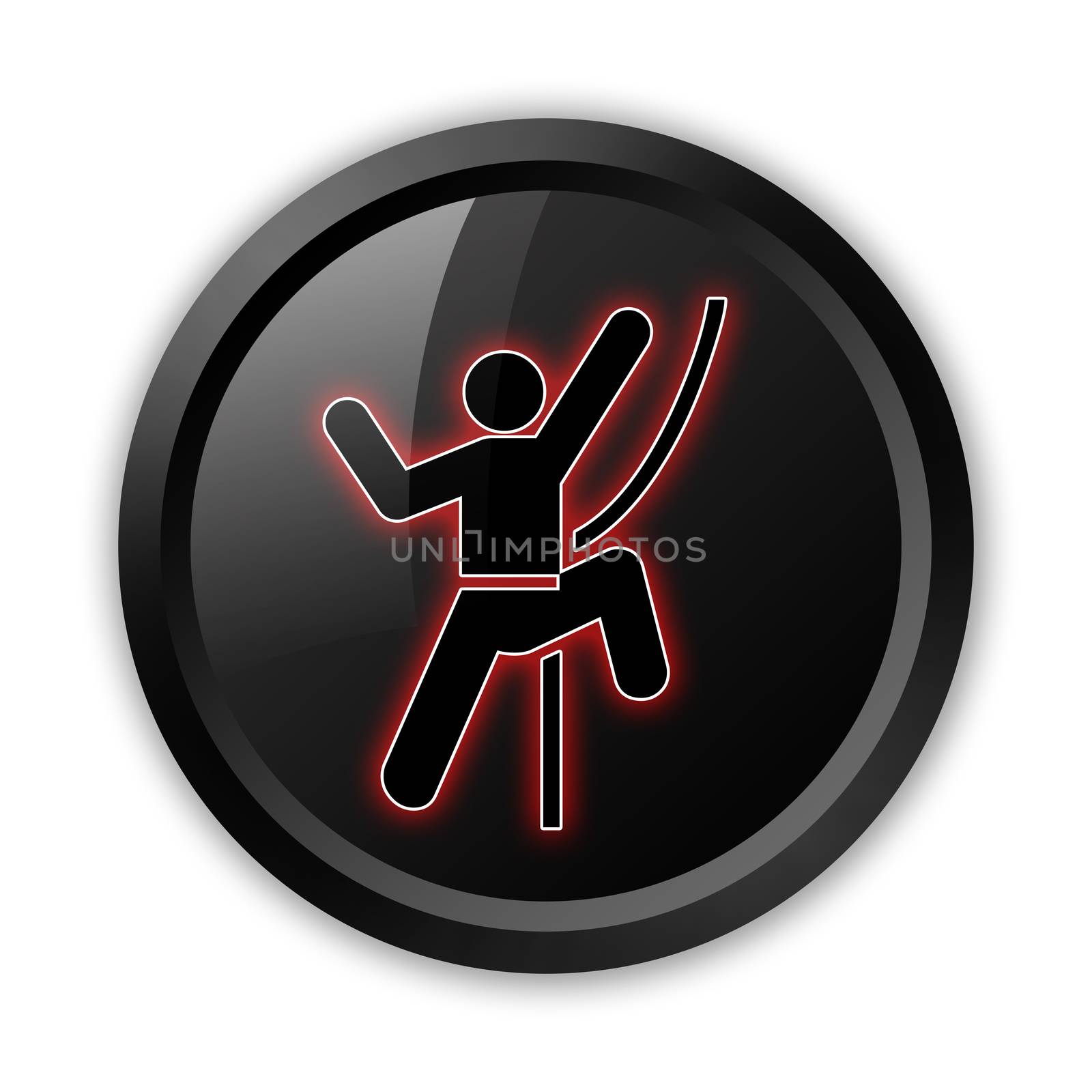Icon, Button, Pictogram Rock Climbing by mindscanner