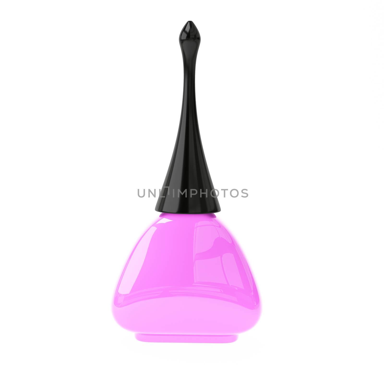 3D Illustration Pink Nail Polish by brux