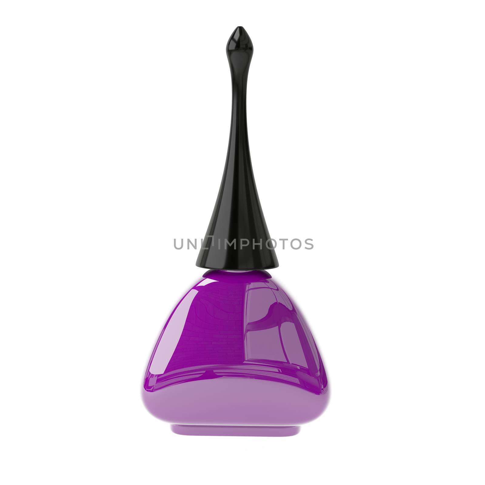 3D Illustration Purple Nail Polish by brux