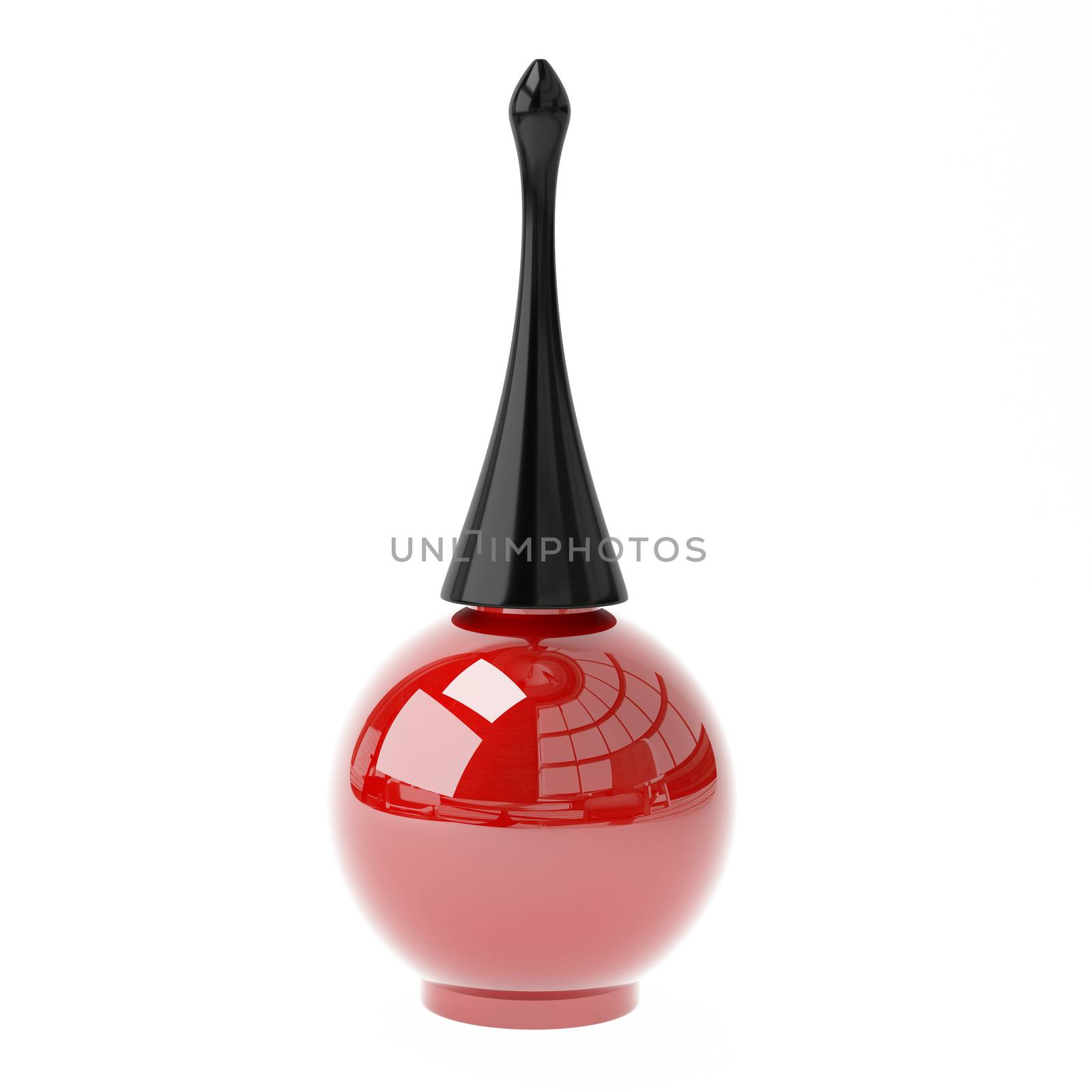 3D Illustration Red Nail Polish by brux