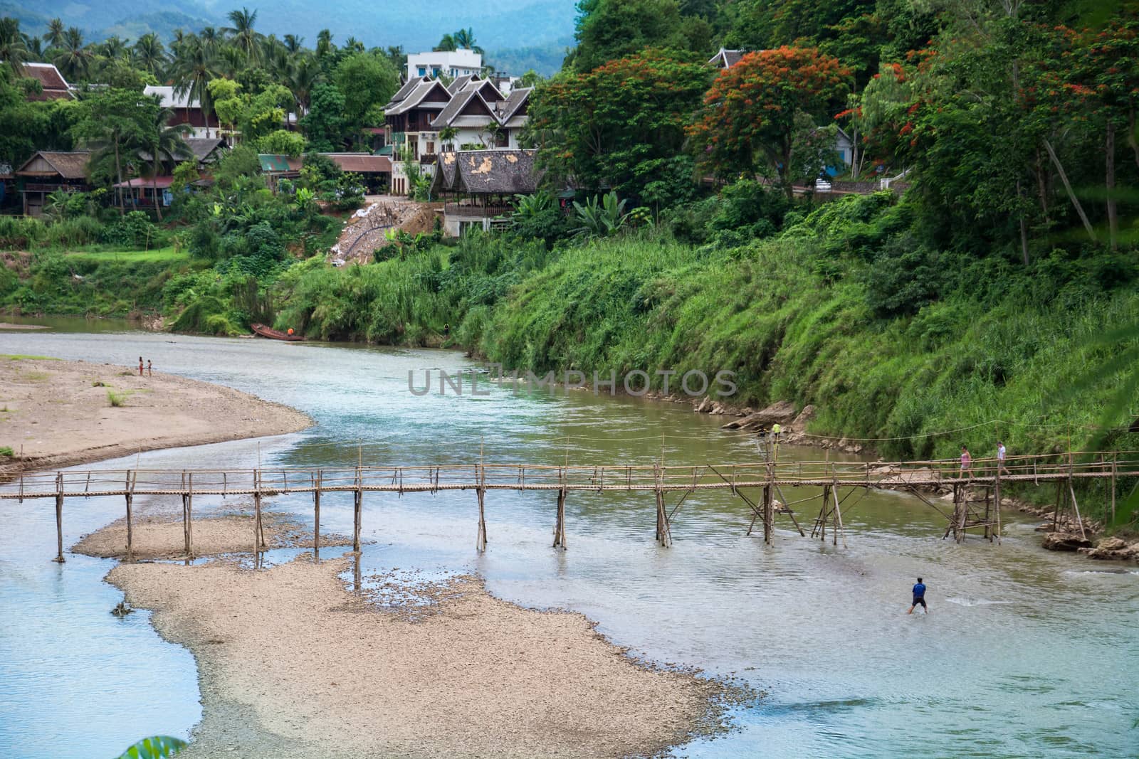 The Scenery Of The Nam Khan River At Luang Prabang, Laos by rakoptonLPN