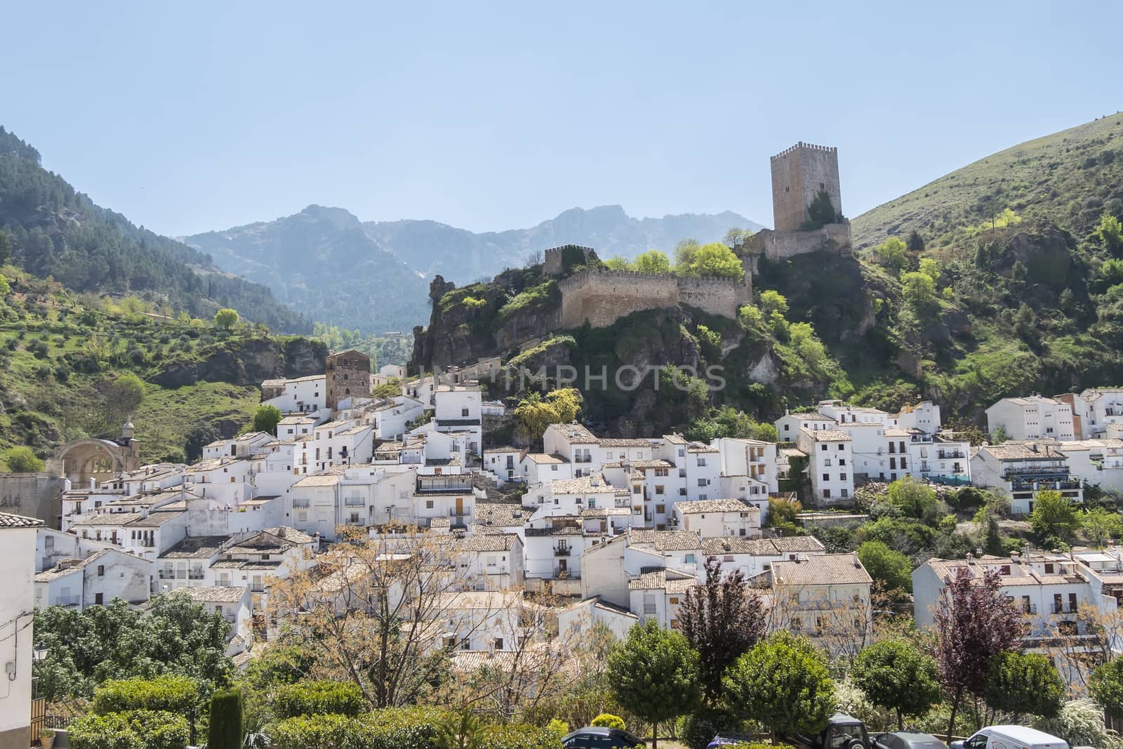 Panoramic view of Cazorla village, in the Sierra de Cazorla, Jae by max8xam